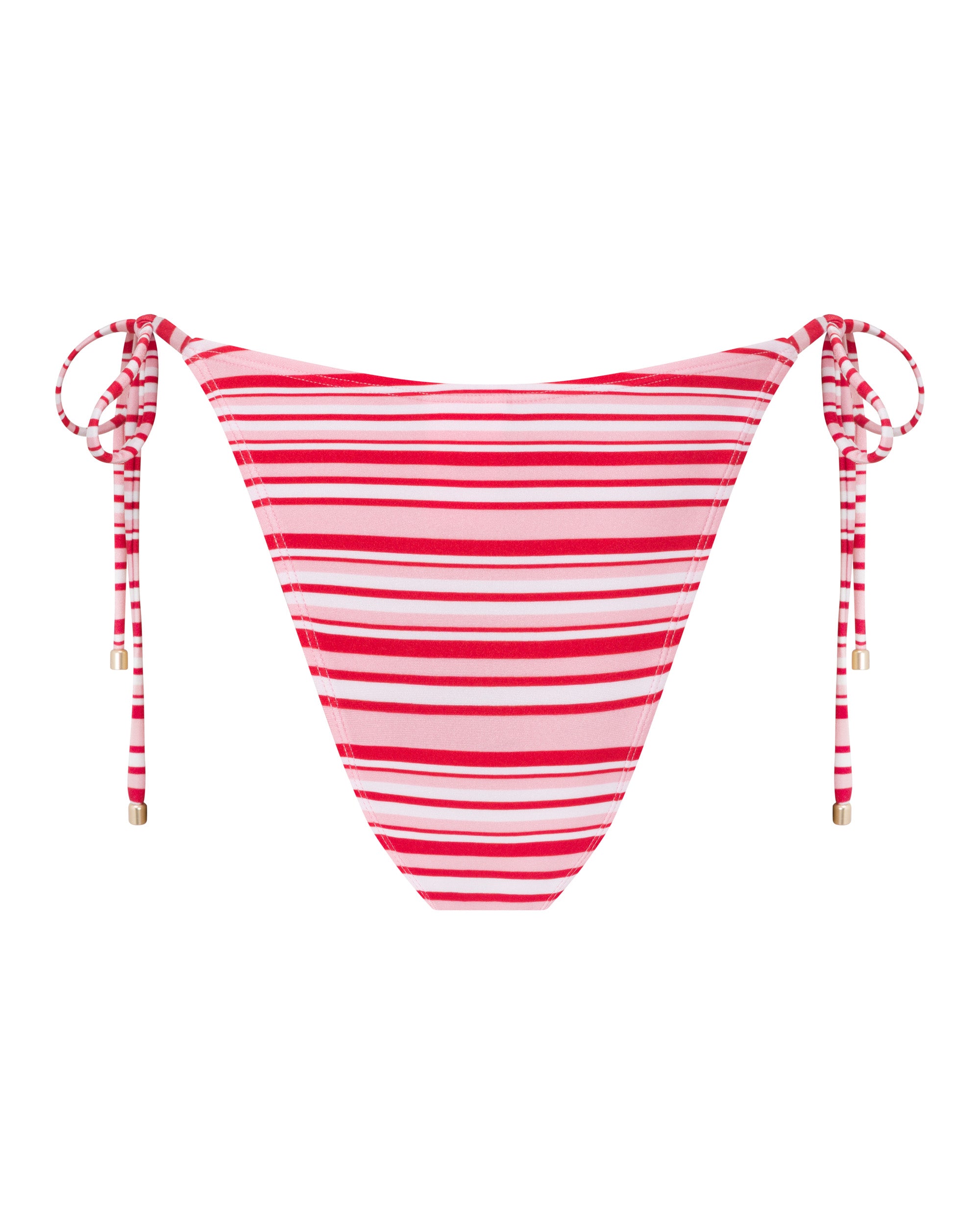 Tally String Bikini Bottoms - Candy Stripe - White Sands