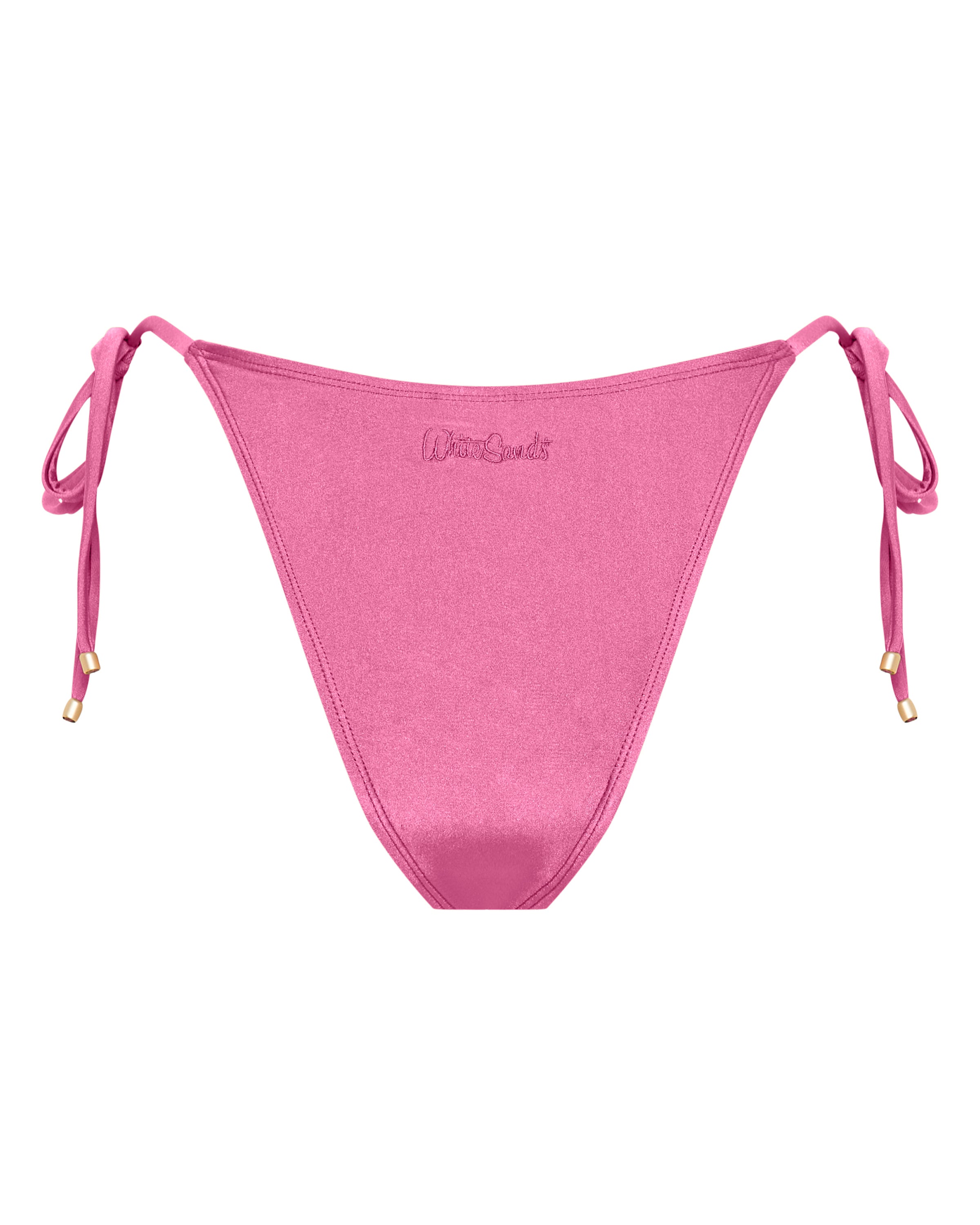 Tally String Bikini Bottoms - Peony - White Sands