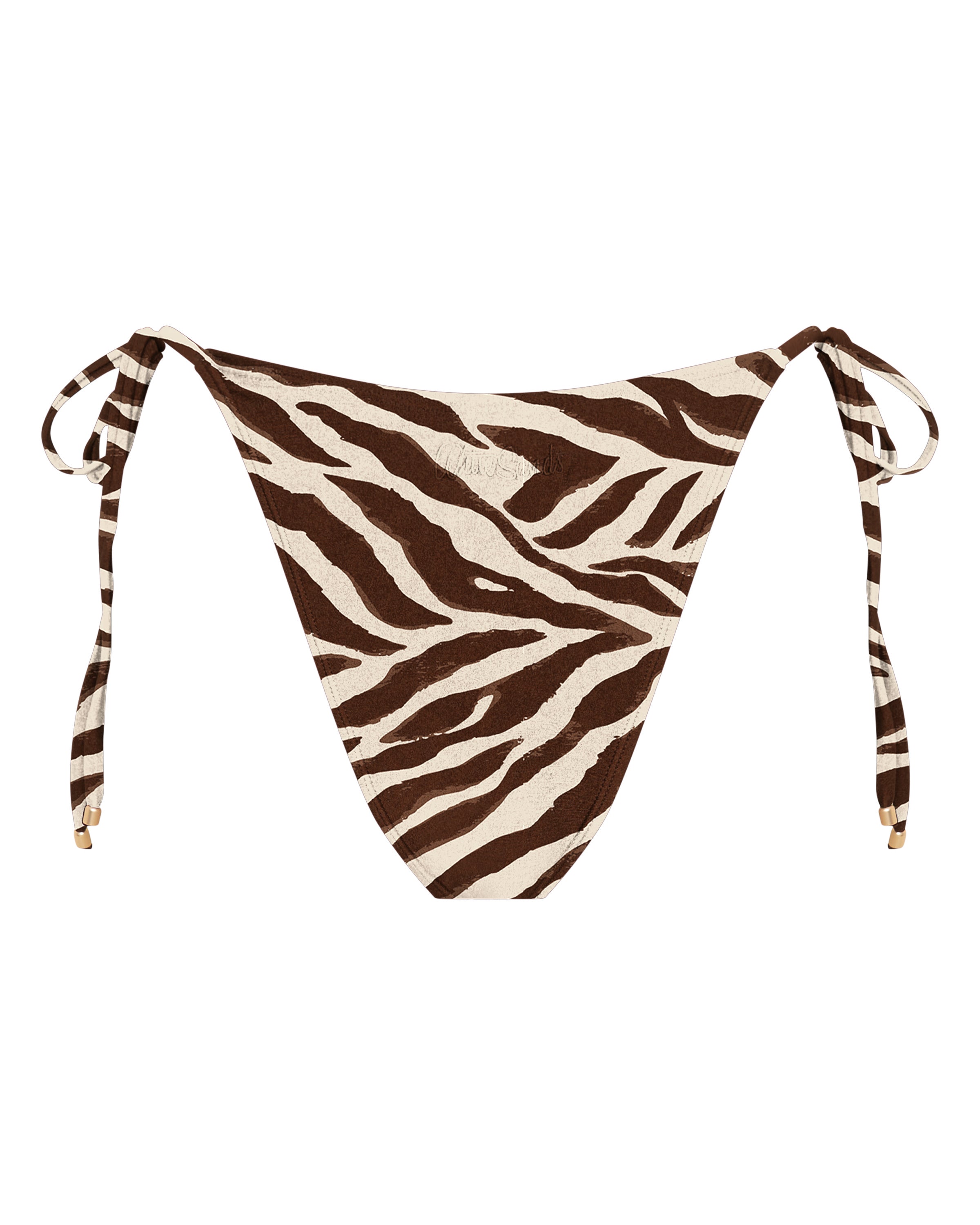 Tally String Bikini Bottoms - Tiger - White Sands