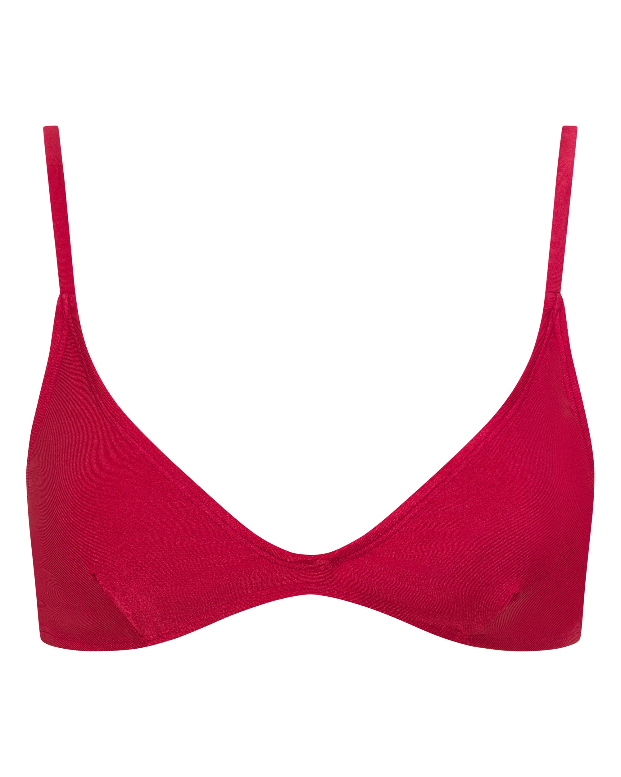 Lucy Scoop Bikini Top - Syrah - White Sands