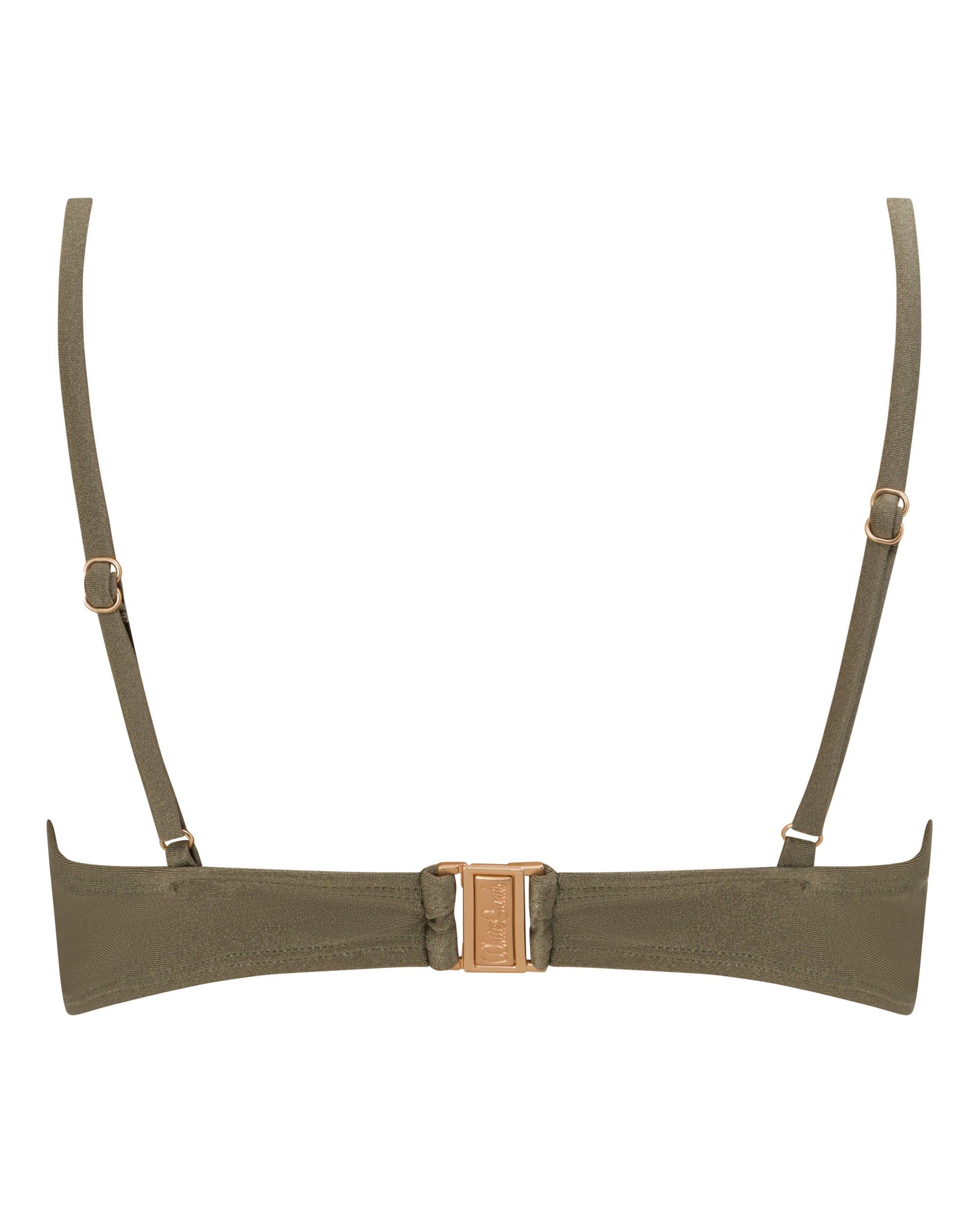 Lucy Scoop Bikini Top - Mangrove - White Sands