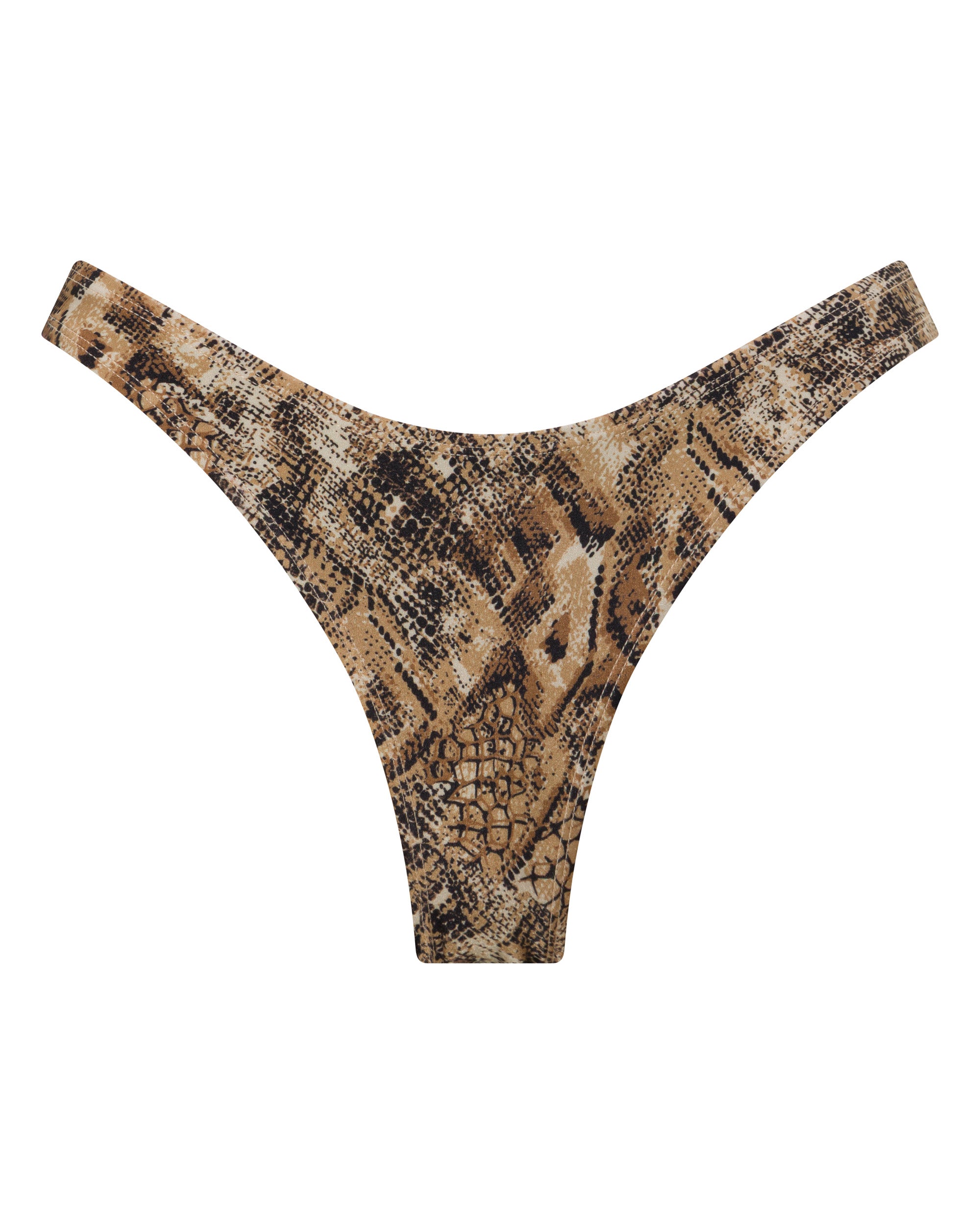 Bondi Brazilian Bikini Bottoms - Viper - White Sands