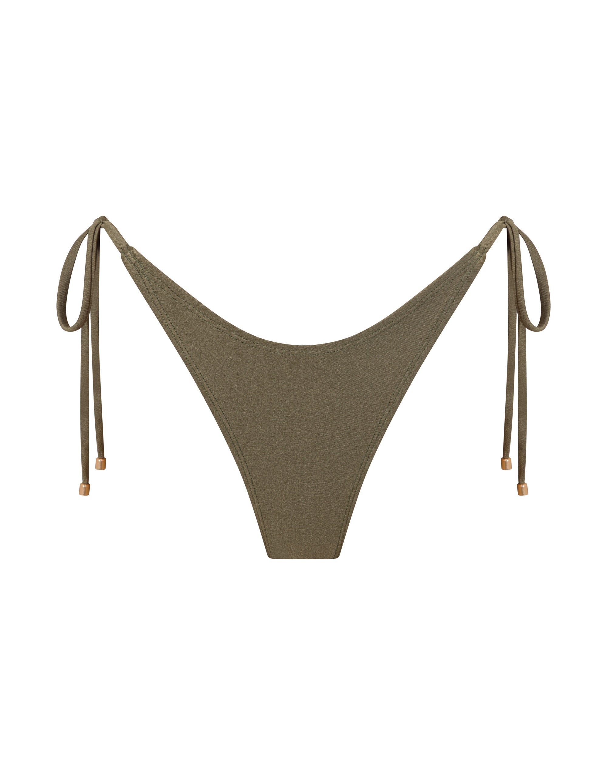 Tally String Bikini Bottoms - Mangrove - White Sands