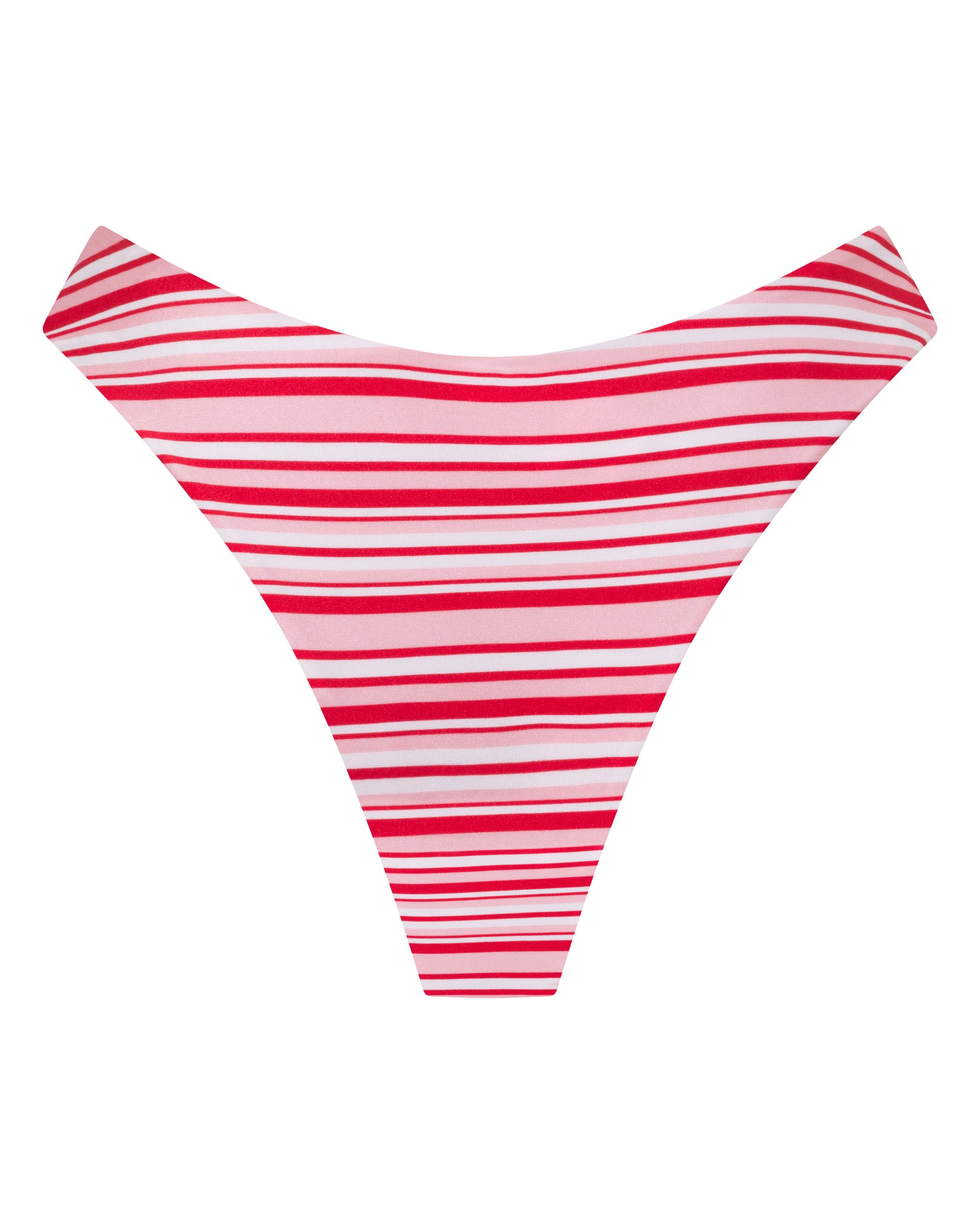 Byron Cheeky Bikini Bottoms - Candy Stripe - White Sands