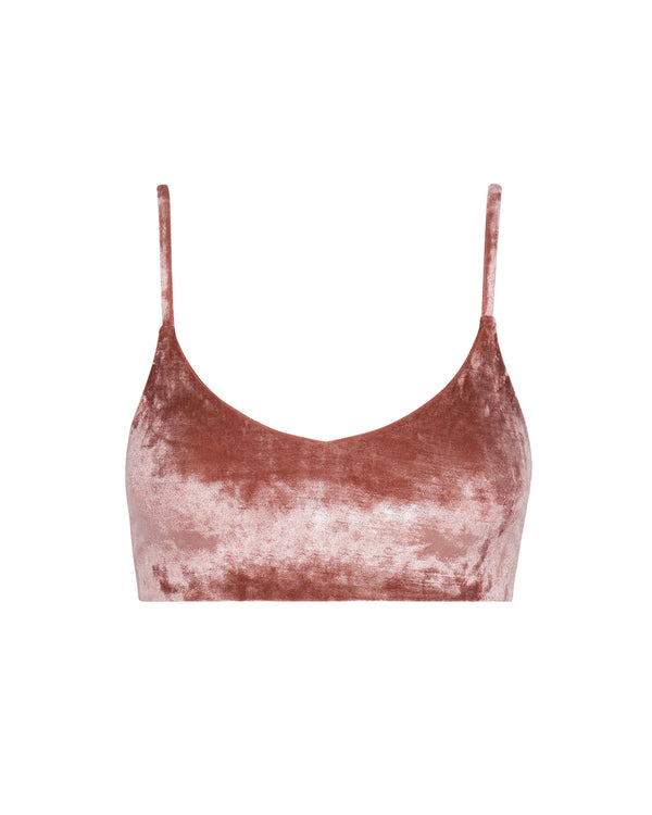 Byron Bralette Bikini Top - Rosé Velvet by White Sands, a luxury designer Australian swimwear brand for women