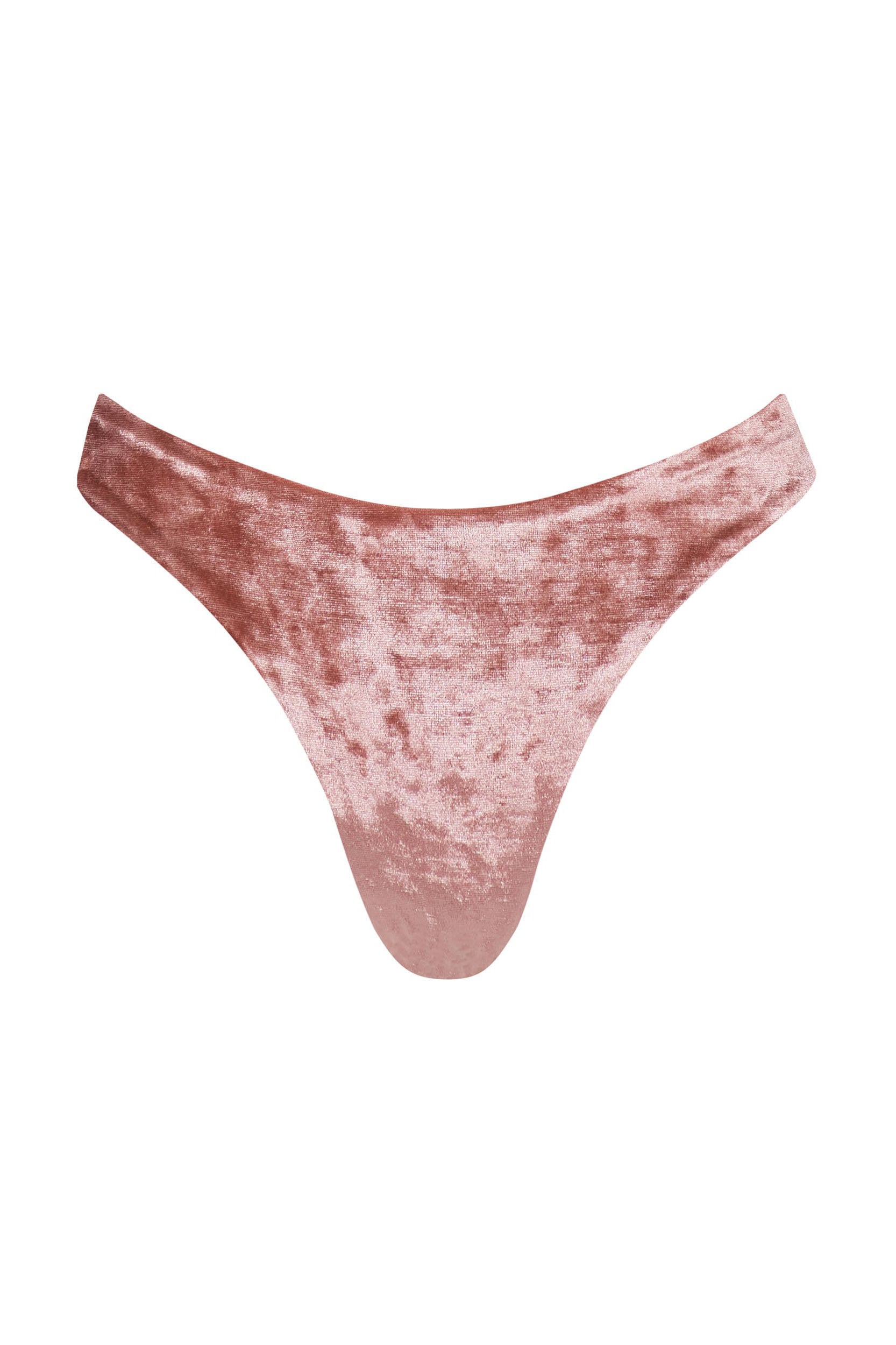Byron Cheeky Bikini Bottoms - Rosé Velvet, White Sands