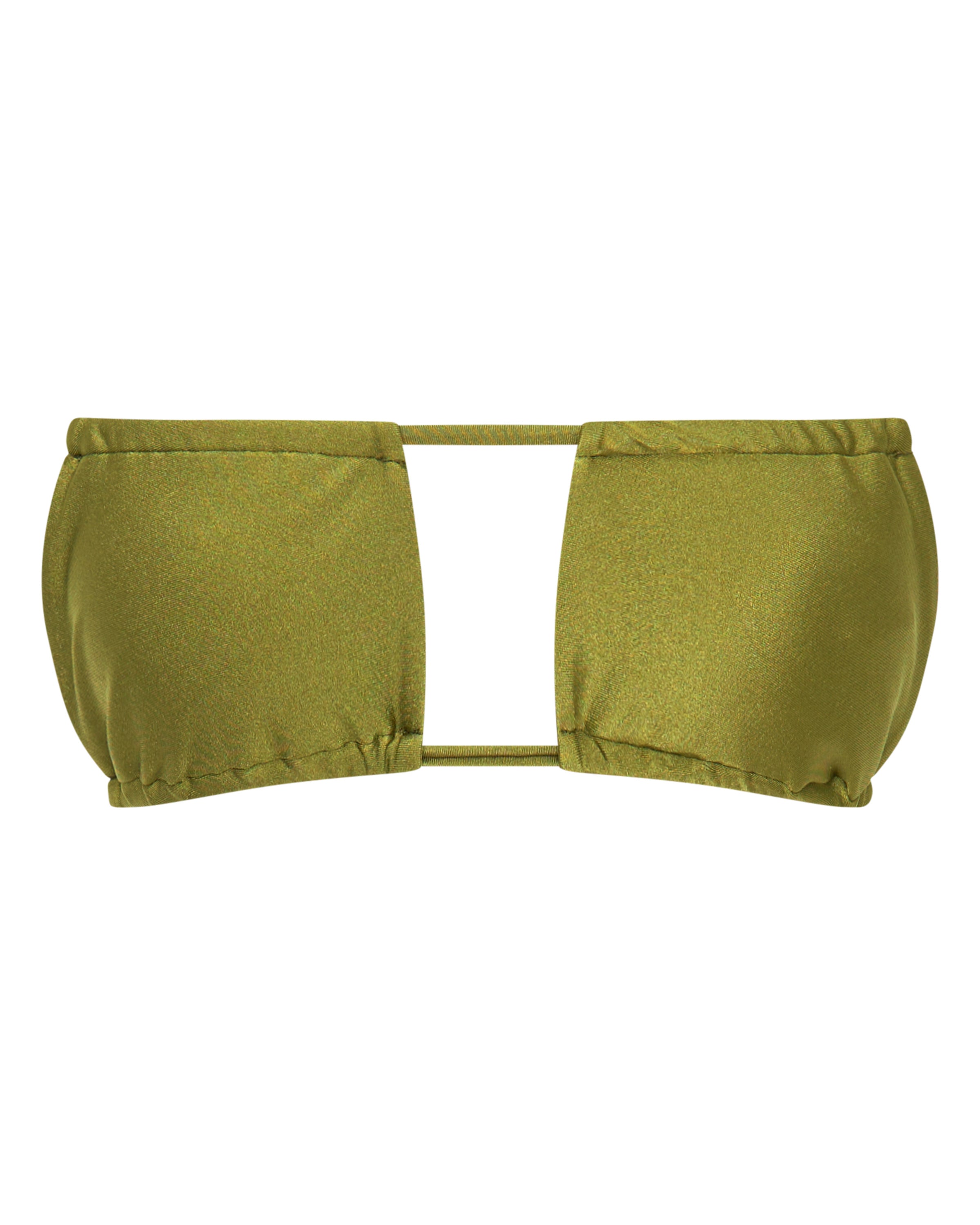 Noosa String Bikini Top - Olive - White Sands