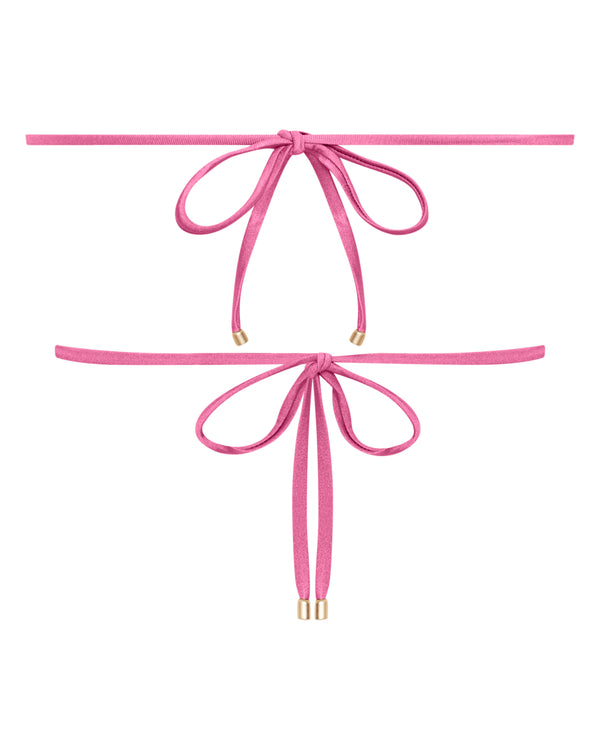 Noosa String Bikini Top - Peony