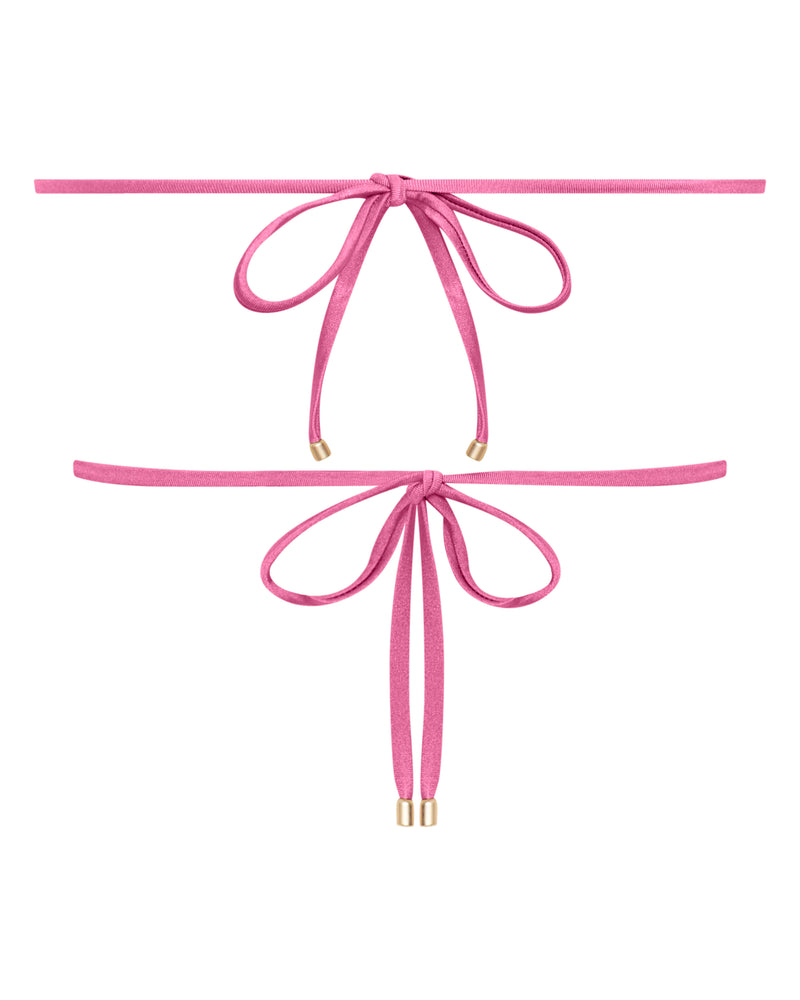 Noosa String Bikini Top - Peony