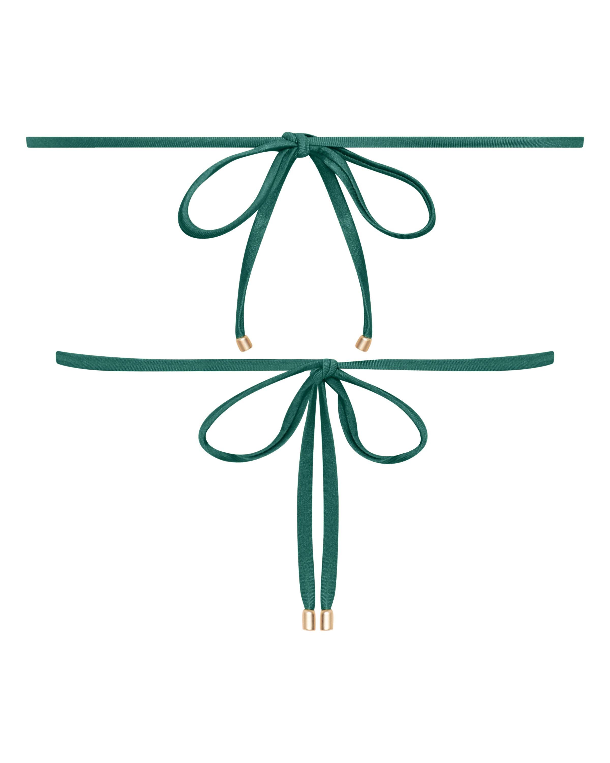 Noosa String Bikini Top - Ivy - White Sands