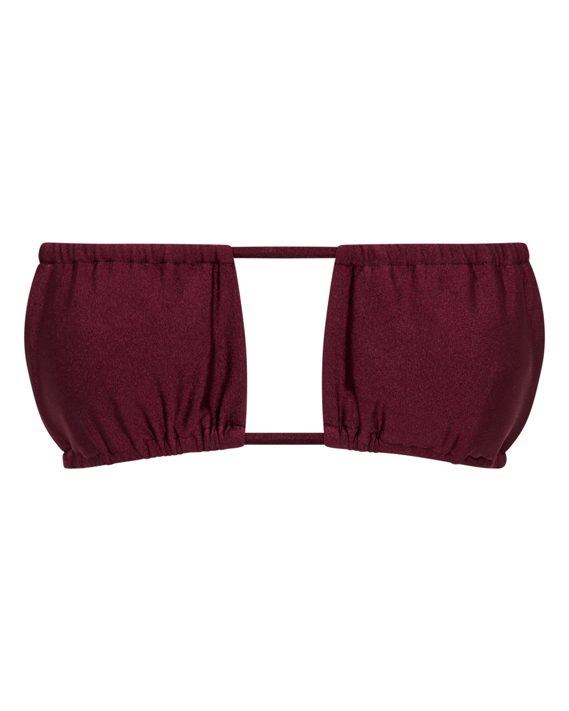 Noosa String Bikini Top - Merlot - White Sands