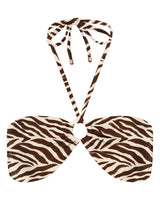 Mia Strapless Bandeau Bikini Top - Tiger