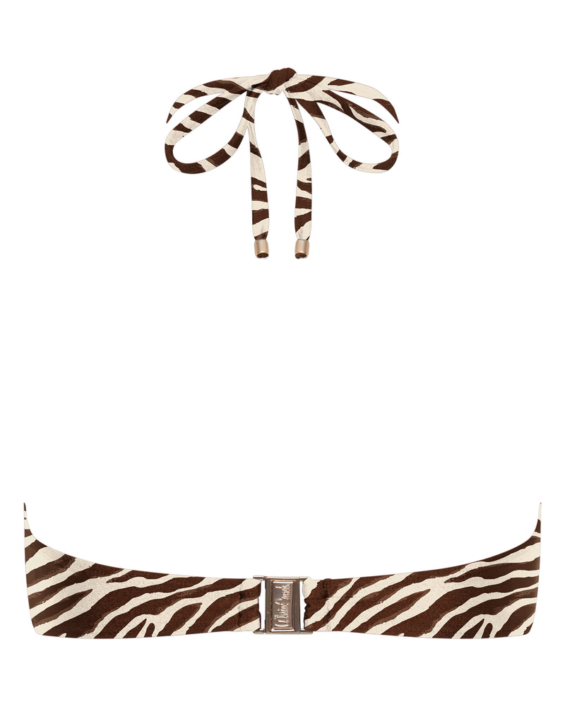 Mia Strapless Bandeau Bikini Top - Tiger