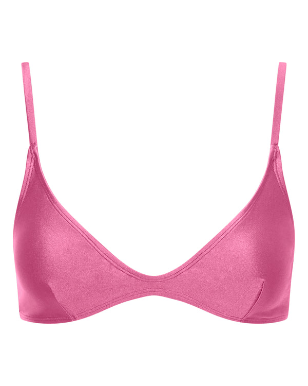 Lucy Scoop Bikini Top - Peony