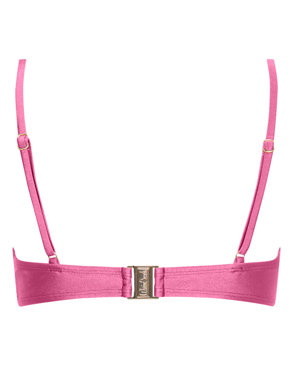 Lucy Scoop Bikini Top - Peony