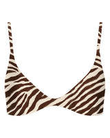 Lucy Scoop Bikini Top - Tiger