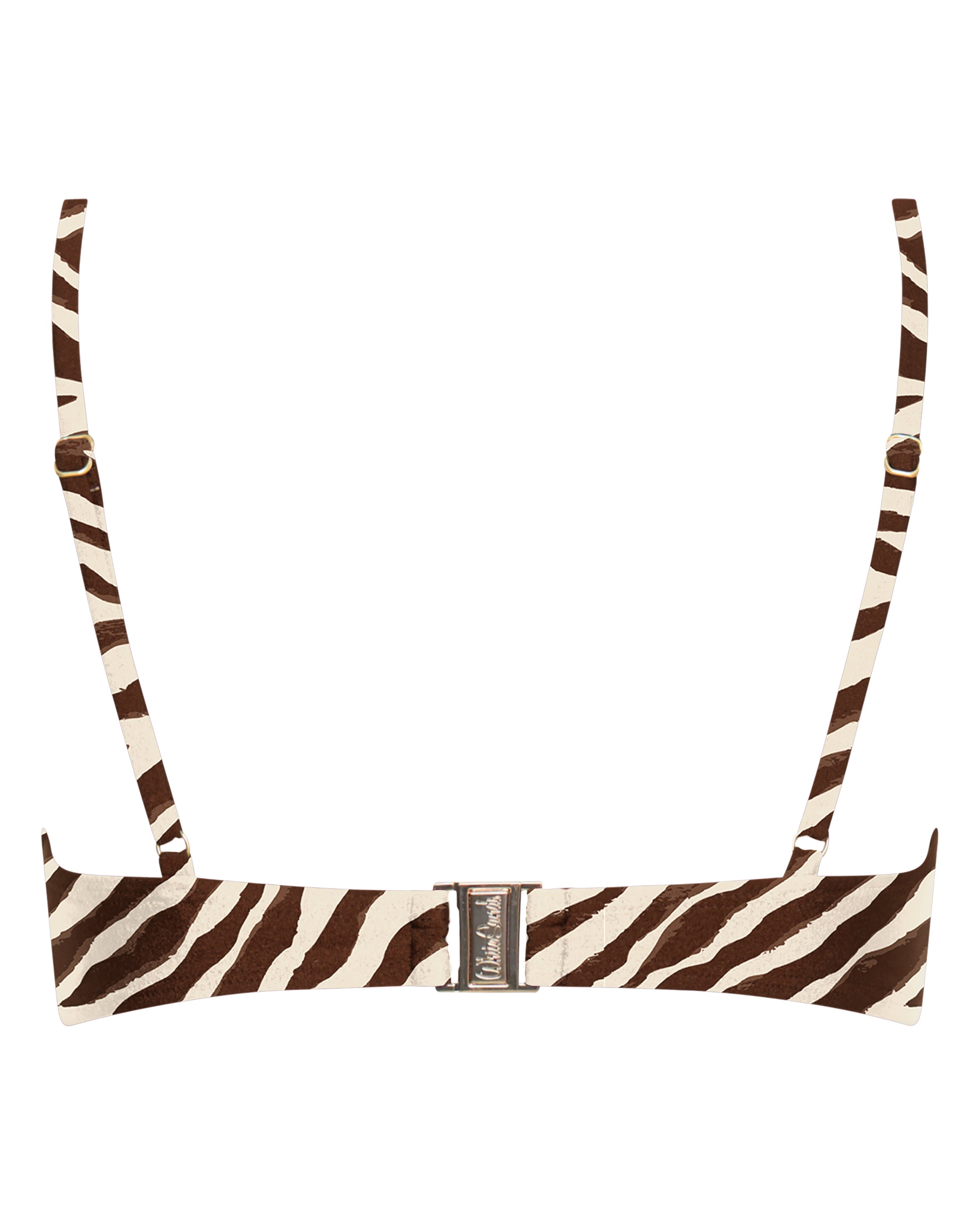 Lucy Scoop Bikini Top - Tiger - White Sands