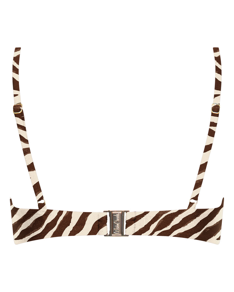 Lucy Scoop Bikini Top - Tiger