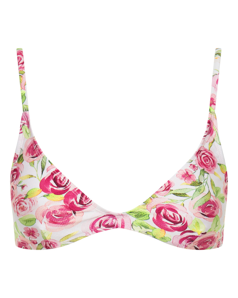 Lucy Scoop Bikini Top - Dolce - White Sands