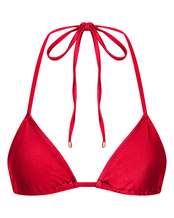 Eve Triangle Bikini Top - Cherry
