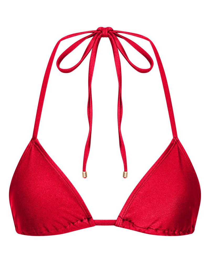 Eve Triangle Bikini Top - Cherry