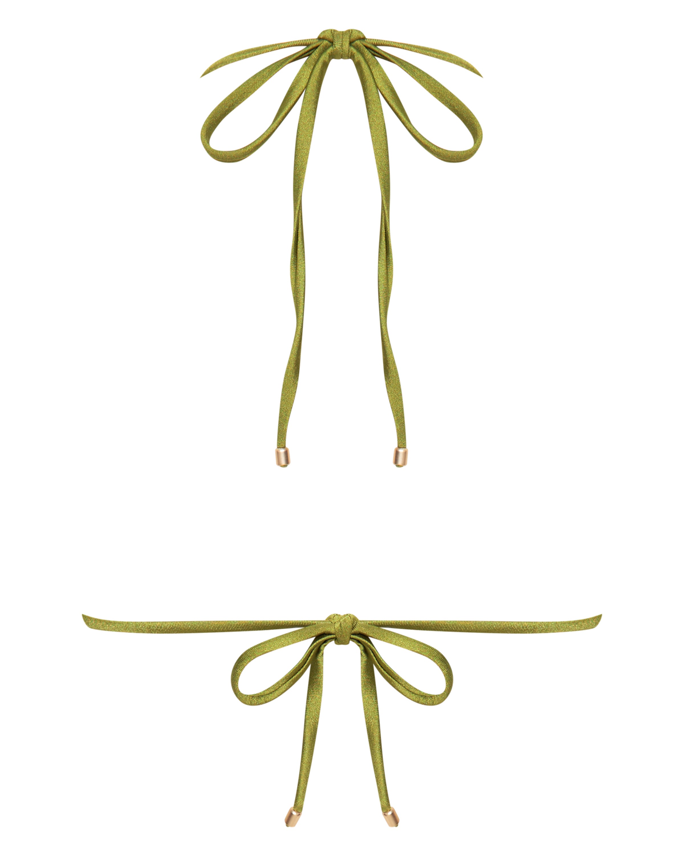 Eve Triangle Bikini Top - Olive - White Sands
