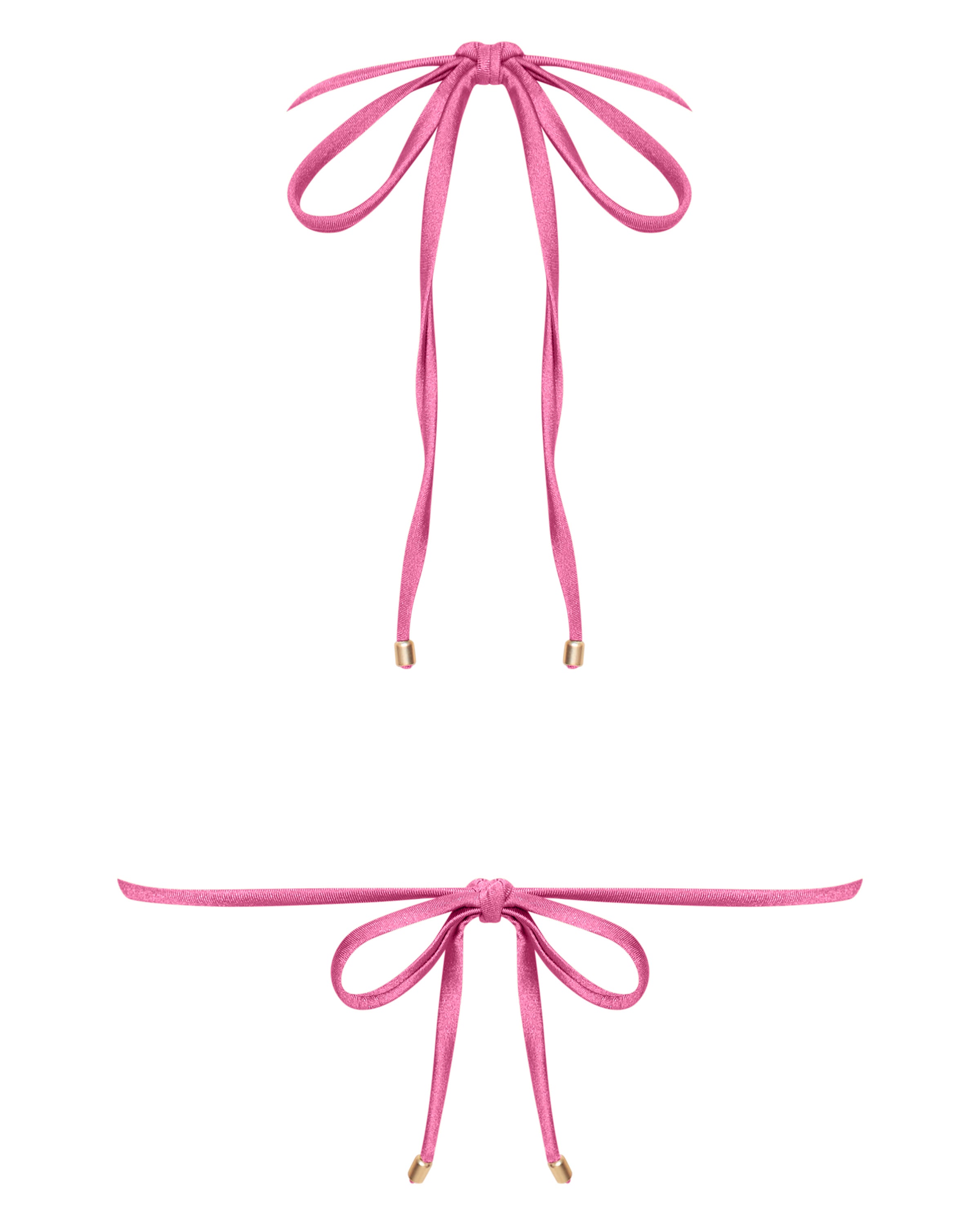 Eve Triangle Bikini Top - Peony - White Sands