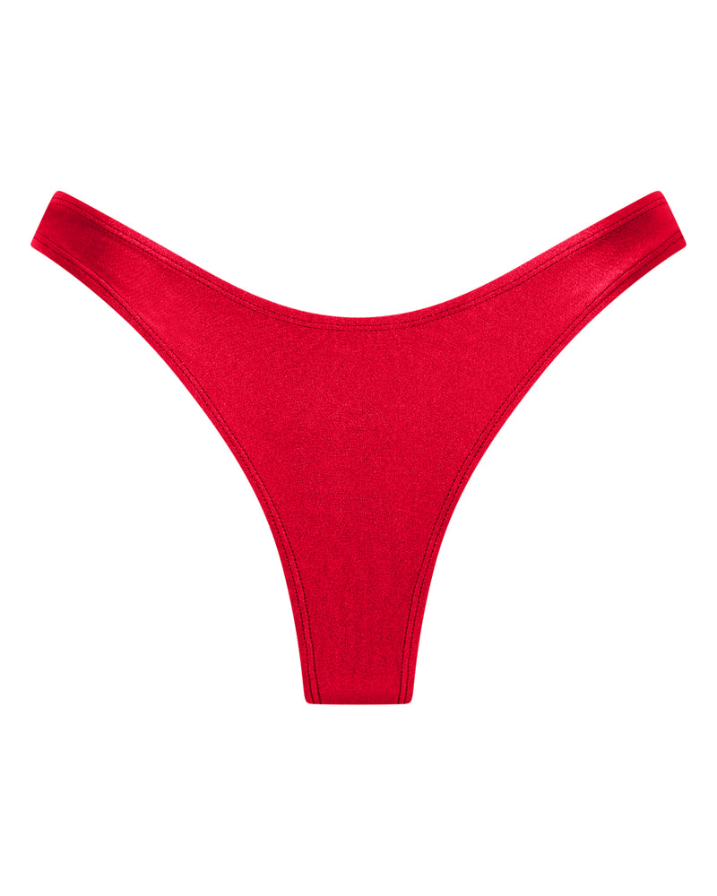 Bondi Brazilian Bikini Bottoms -Cherry