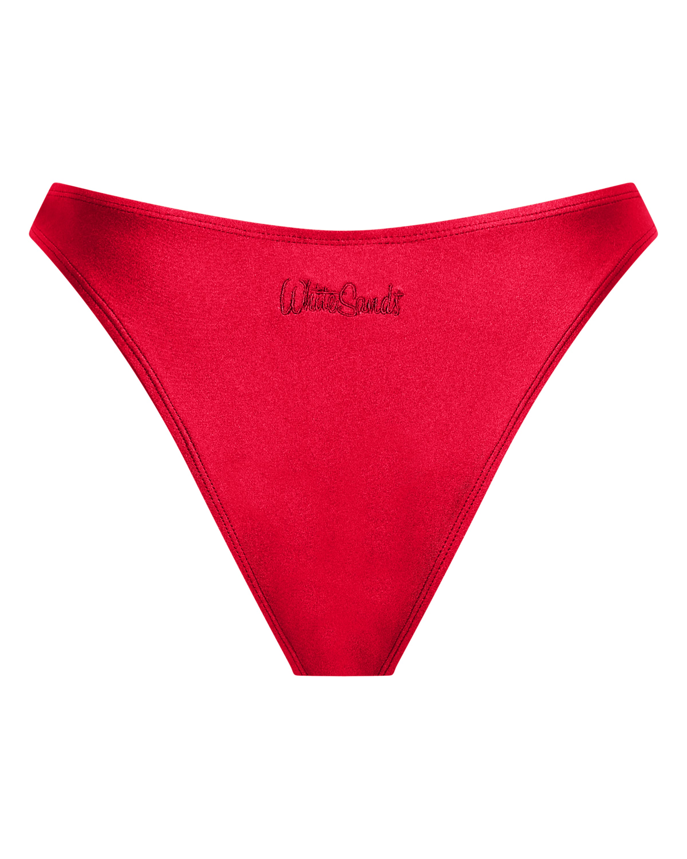 Bondi Brazilian Bikini Bottoms -Cherry - White Sands