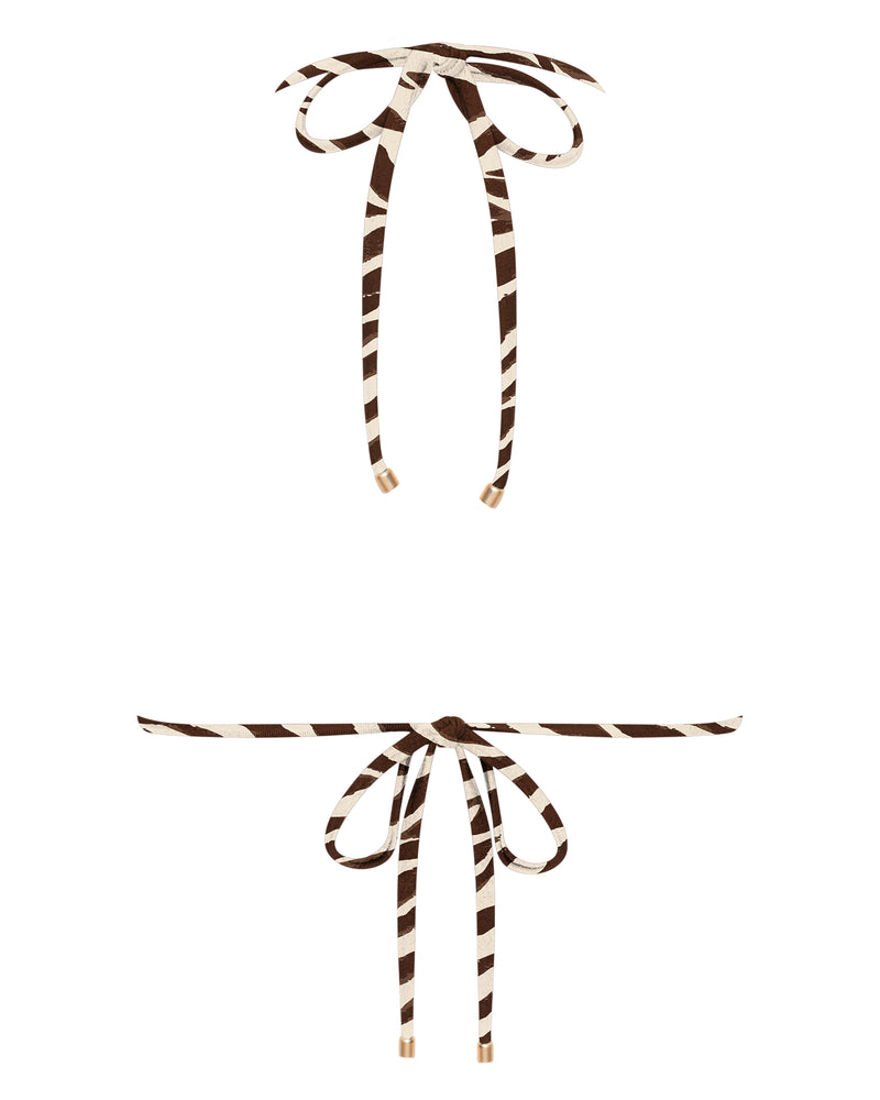 Eve Triangle Bikini Top - Tiger