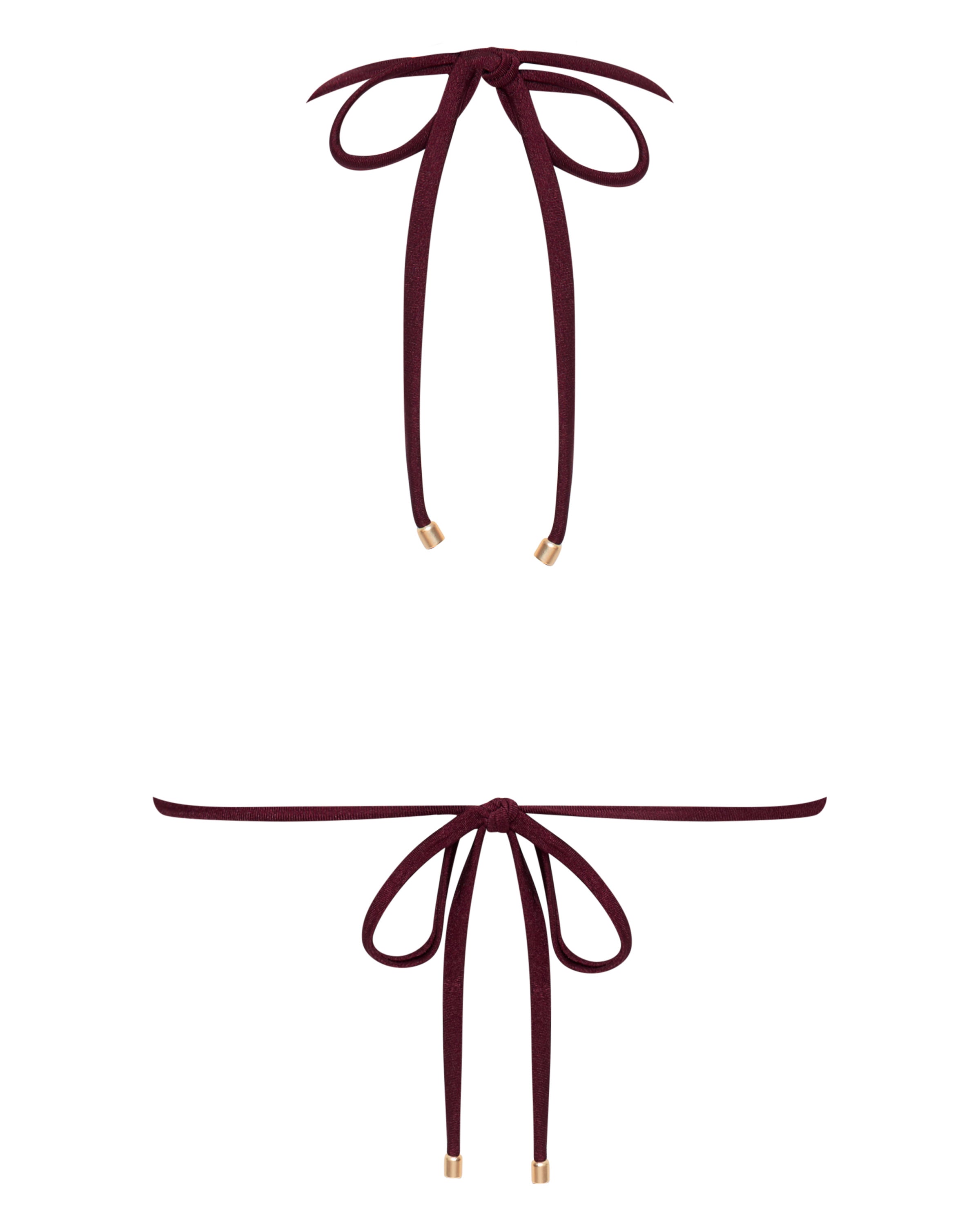 Eve Triangle Bikini Top - Merlot - White Sands