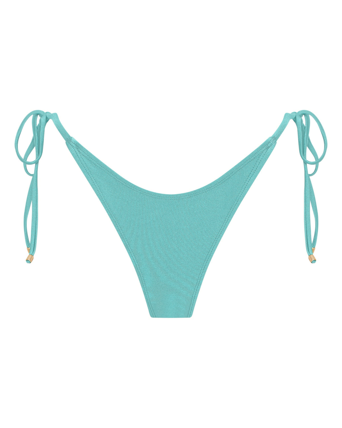 Tally String Bikini Bottoms - Cyan - White Sands