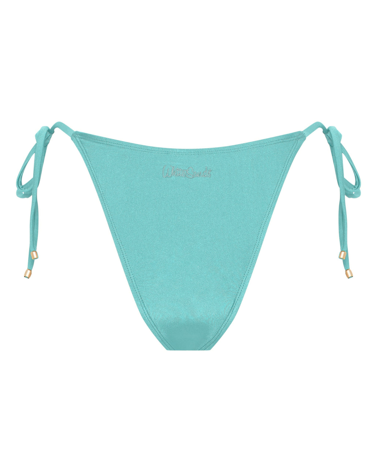 Tally String Bikini Bottoms - Cyan - White Sands