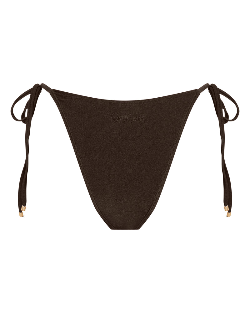Tally String Bikini Bottoms - Chocolate