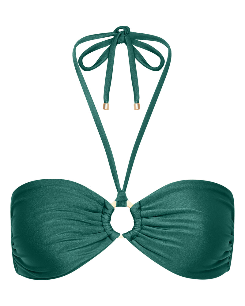 Mia Strapless Bandeau Bikini Top - Ivy