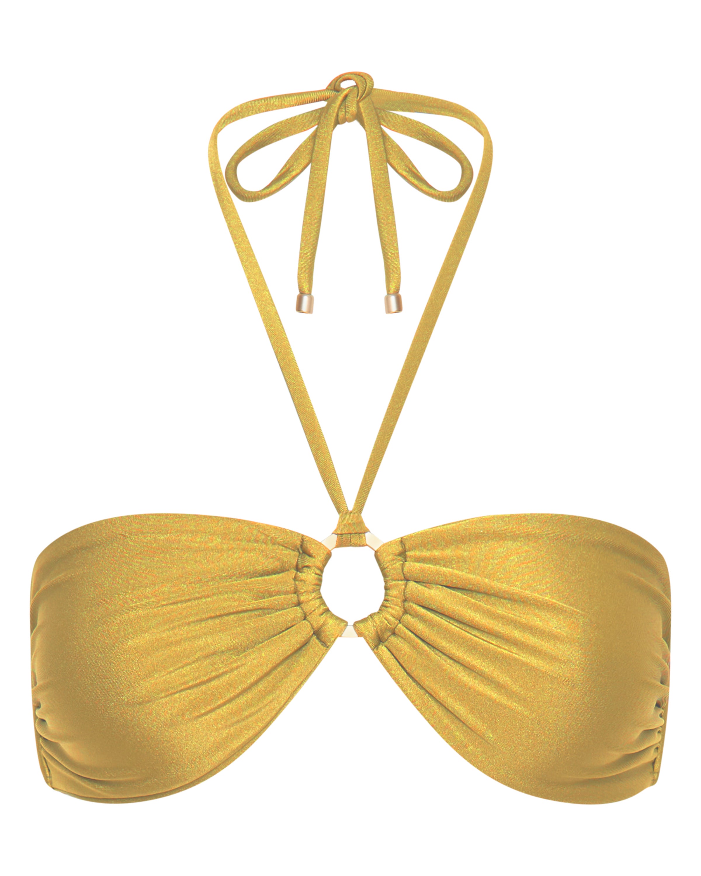 Mia Strapless Bandeau Bikini Top - Dorada - White Sands