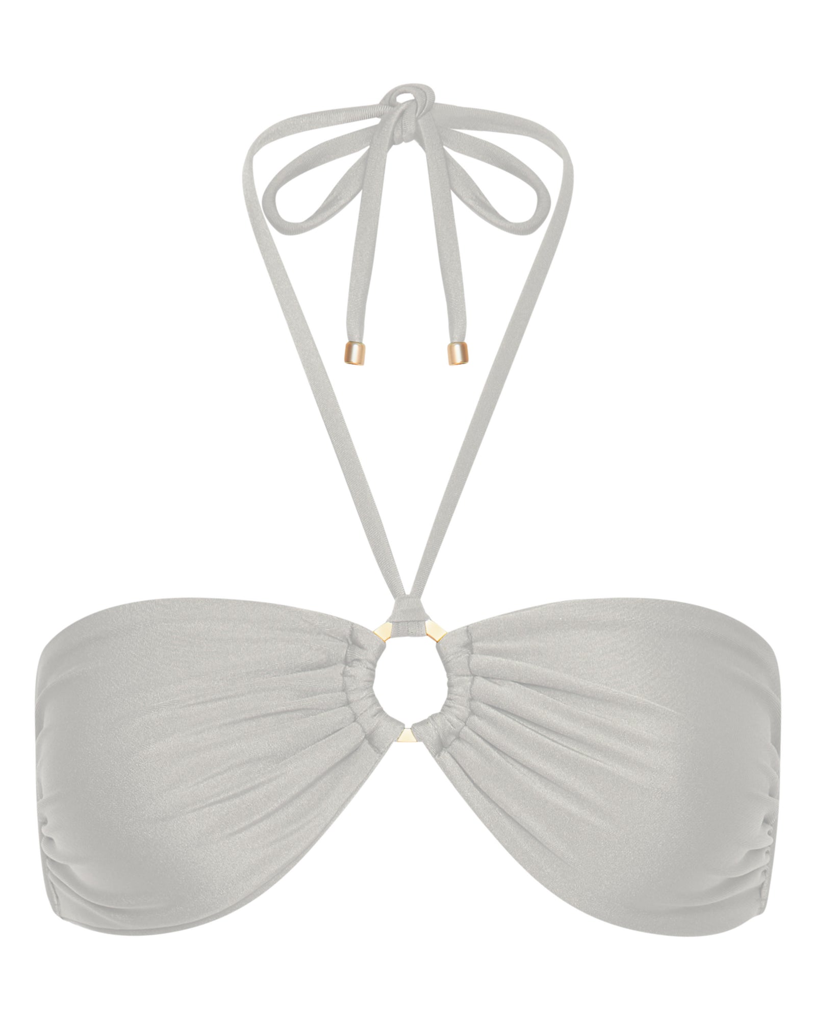 white strapless bikini