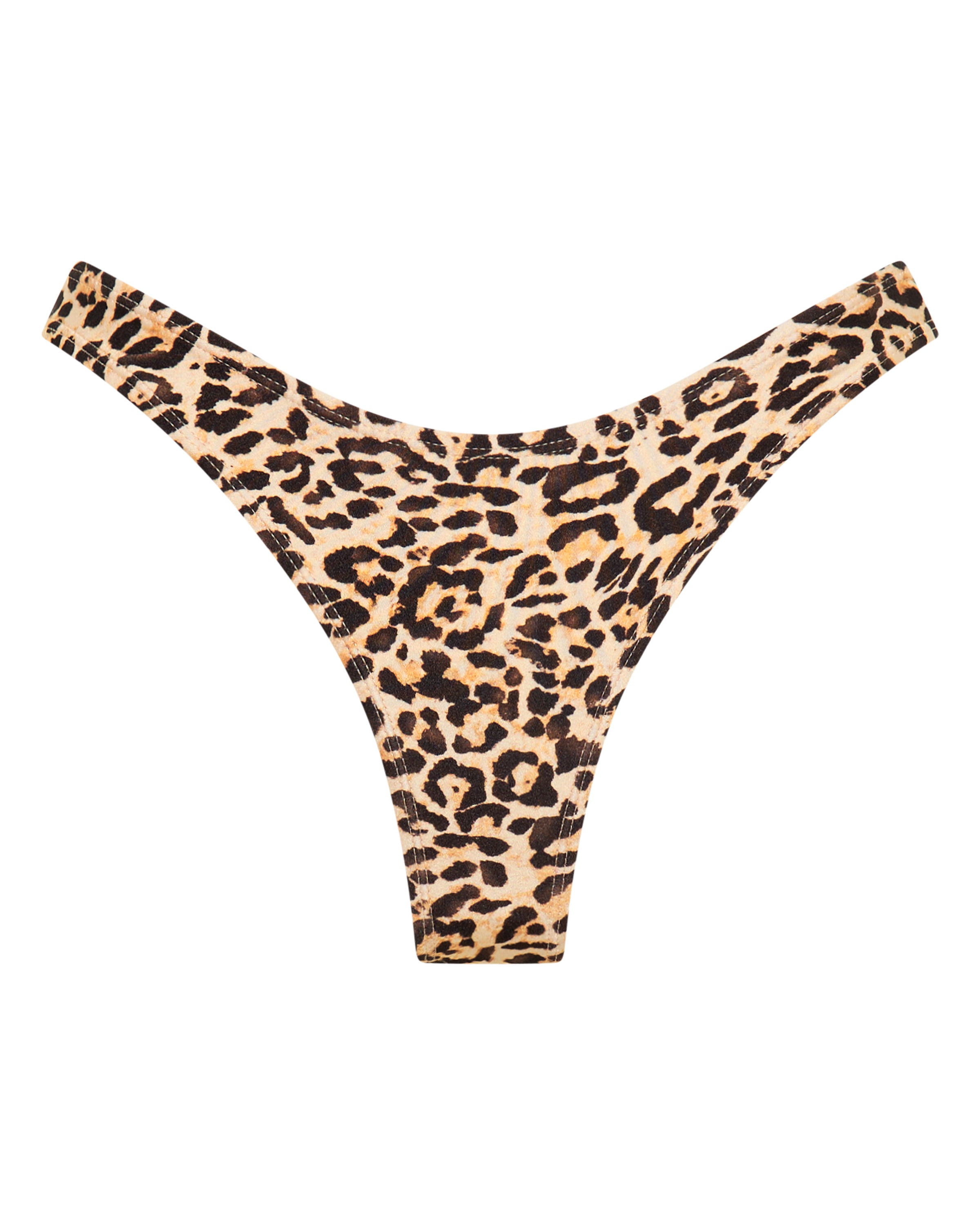 Bondi Brazilian Bikini Bottoms - Leopard - White Sands