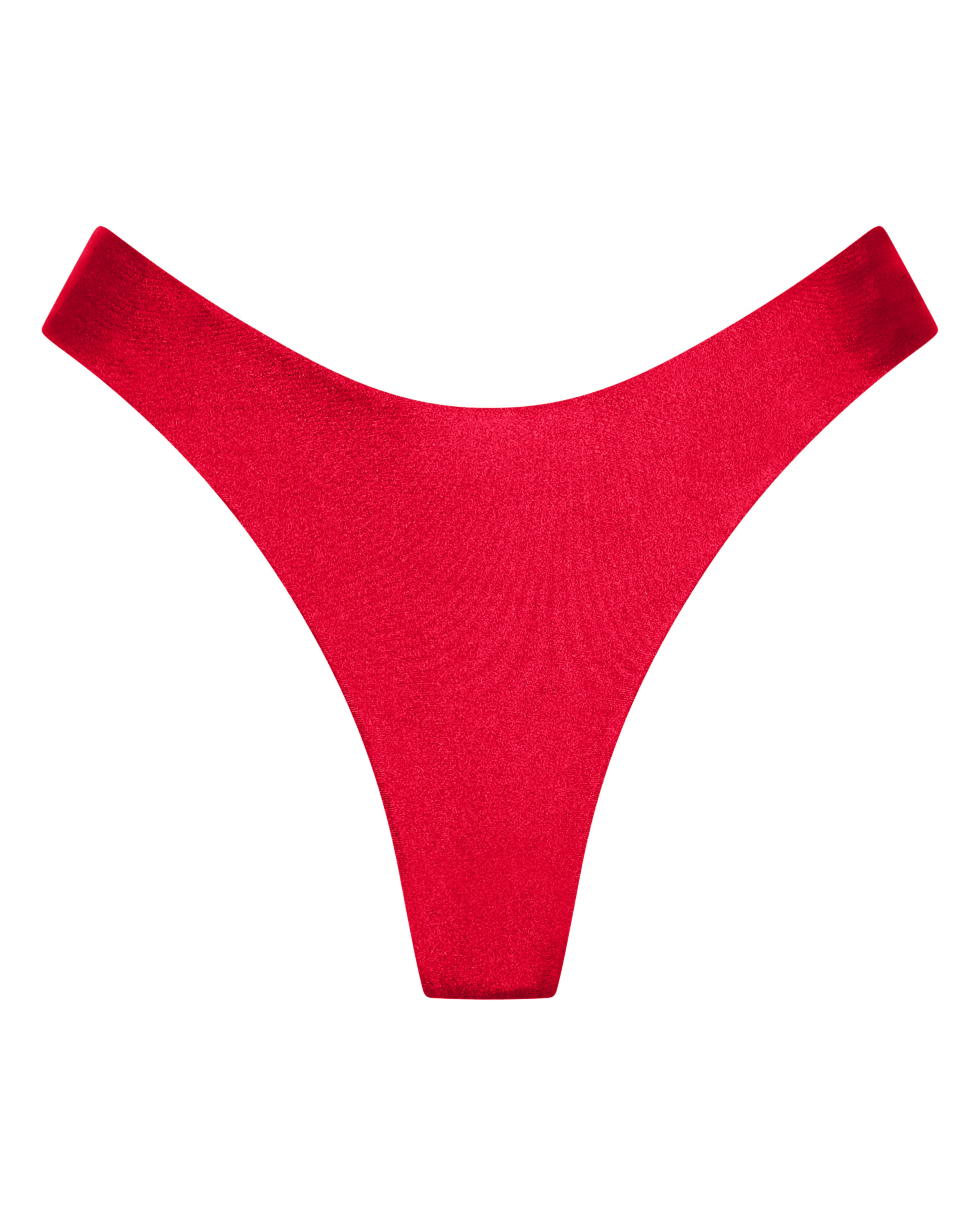 Byron Cheeky Bikini Bottoms - Cherry - White Sands