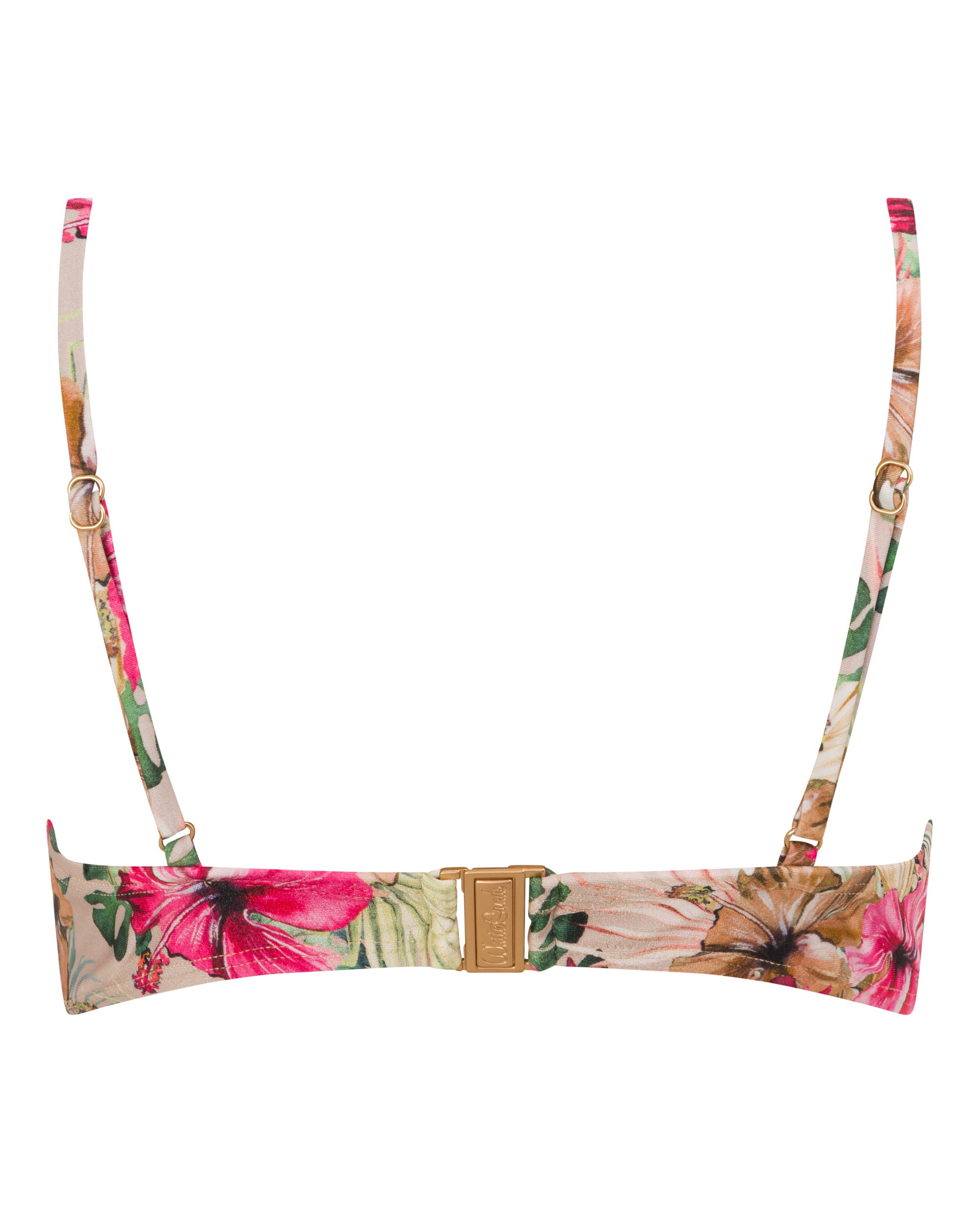 Lucy Scoop Bikini Top - Aloalo - White Sands