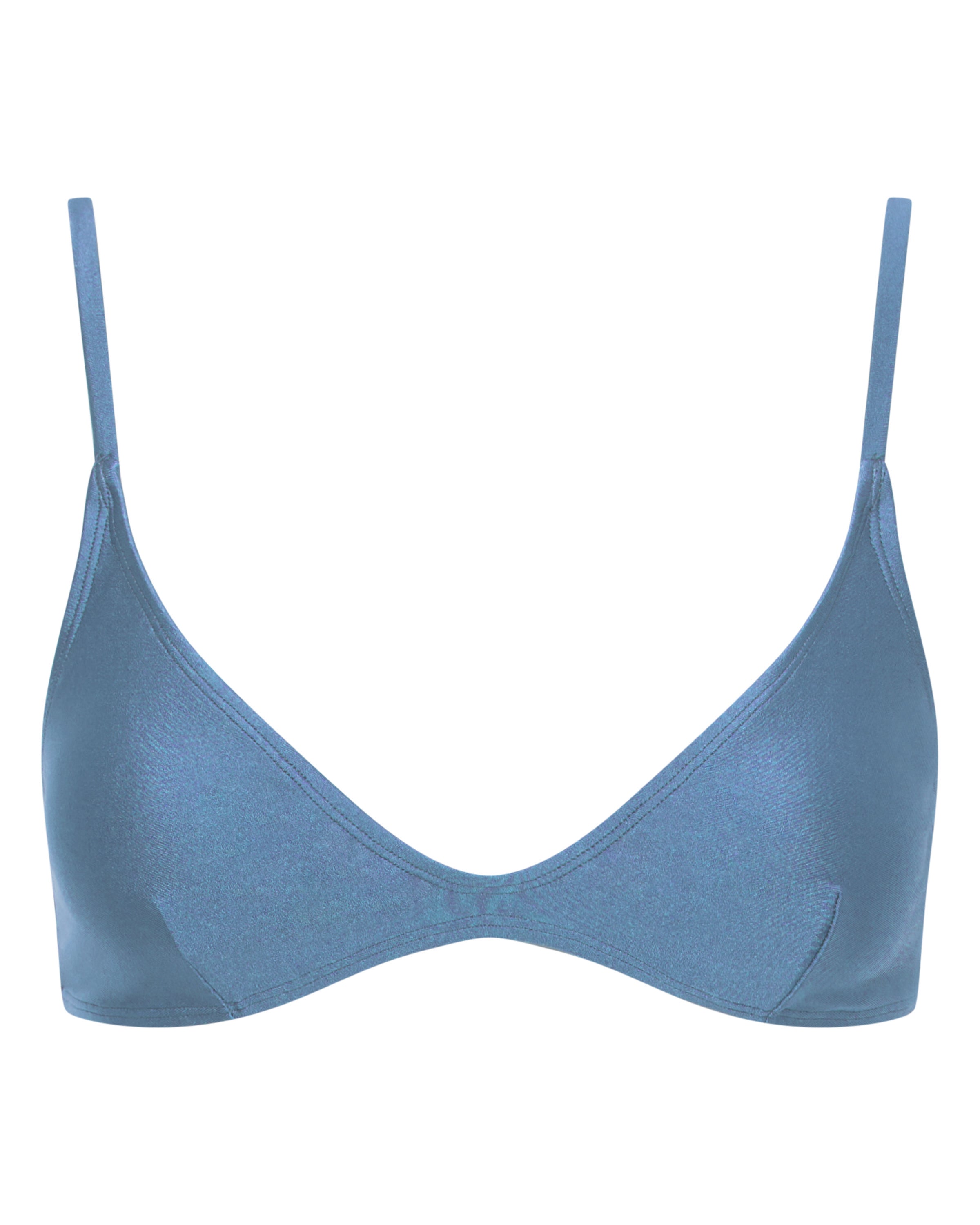 Lucy Scoop Bikini Top - Cendre - White Sands