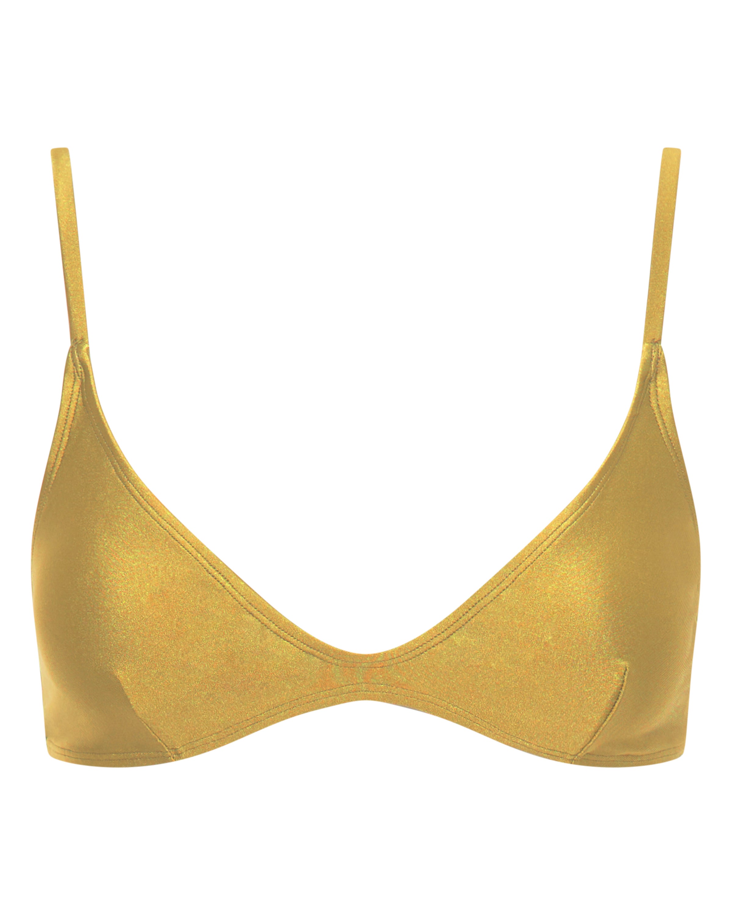 Lucy Scoop Bikini Top - Dorada - White Sands