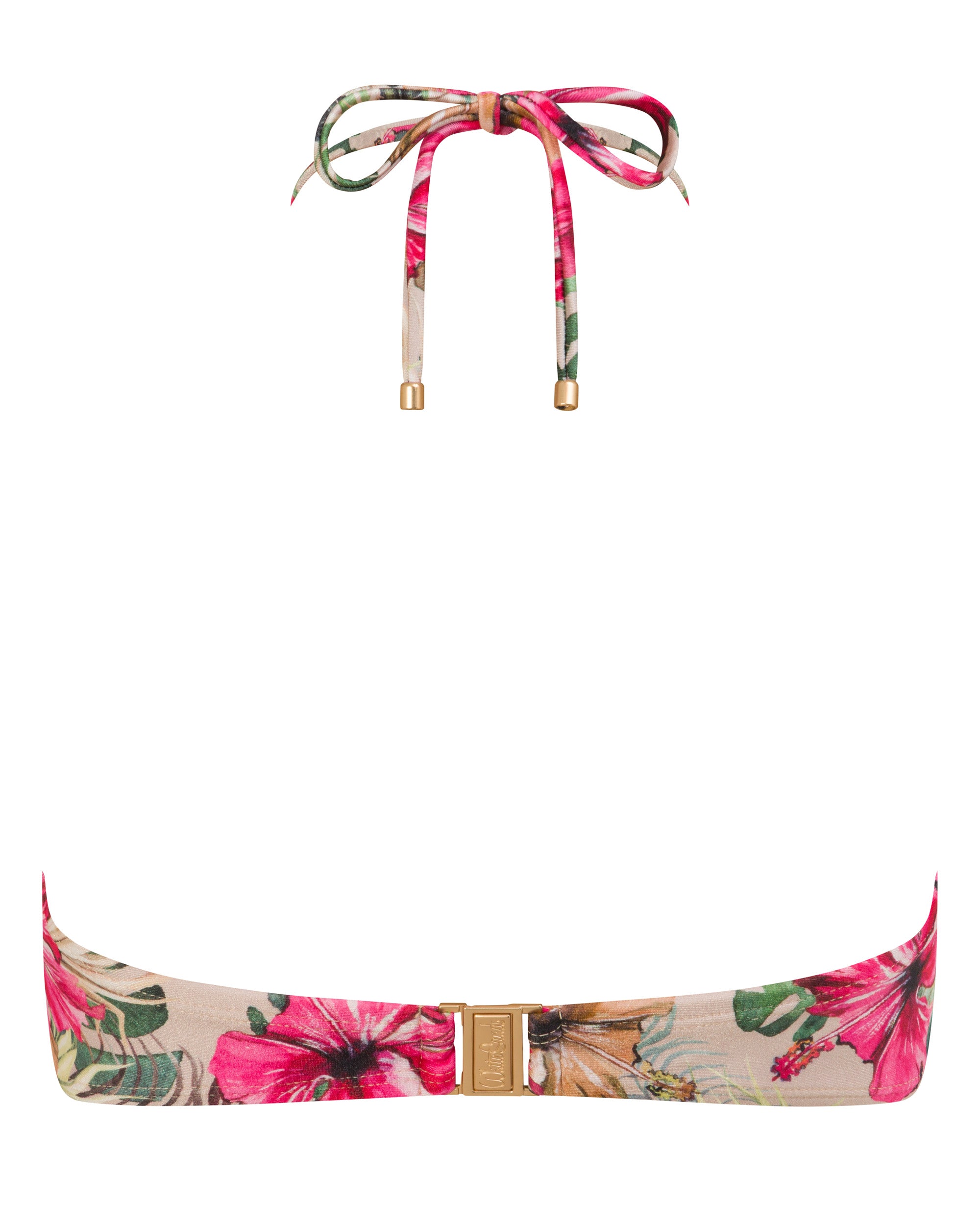 Mia Strapless Bandeau Bikini Top - Aloalo - White Sands