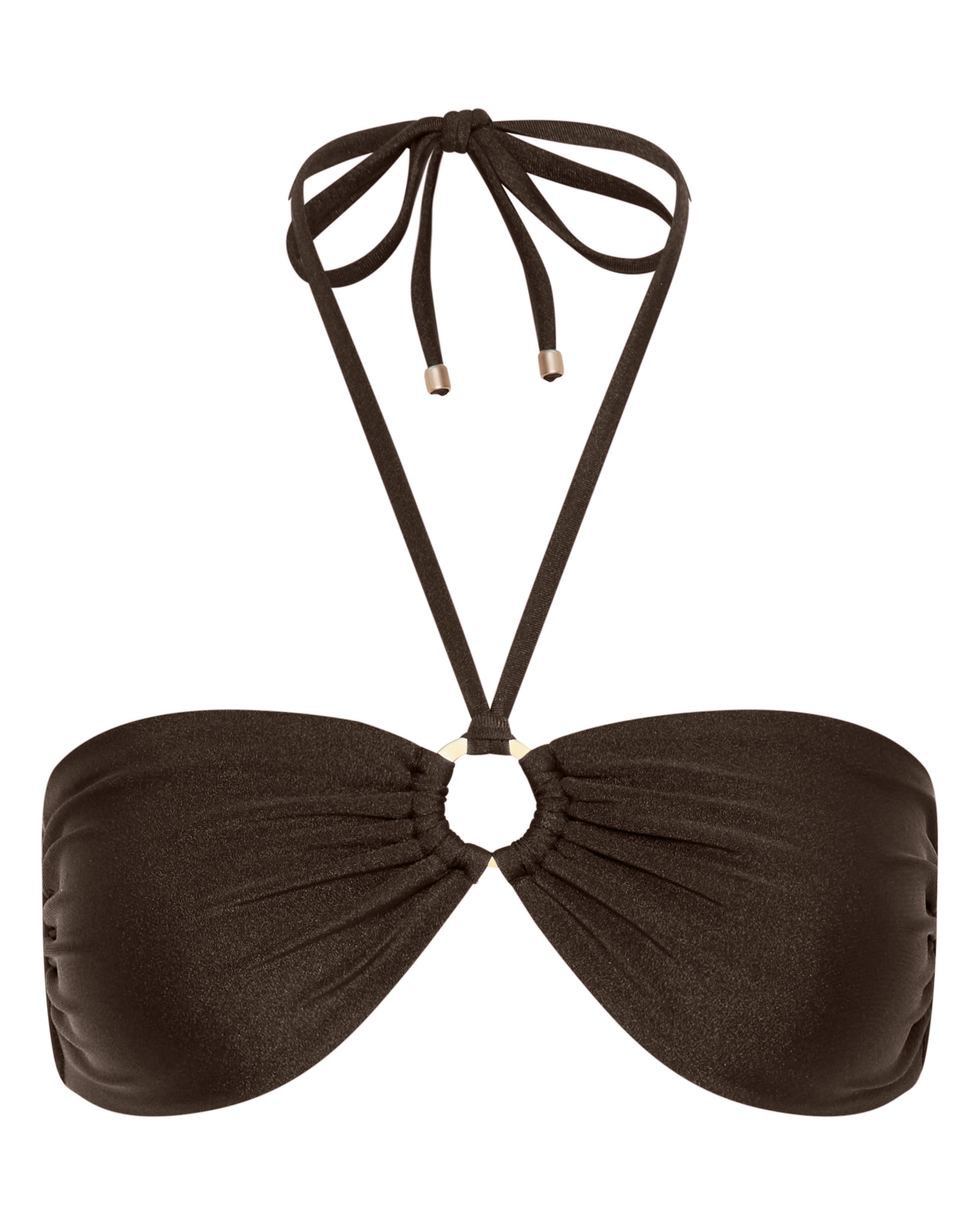 Mia Strapless Bandeau Bikini Top - Chocolate - White Sands