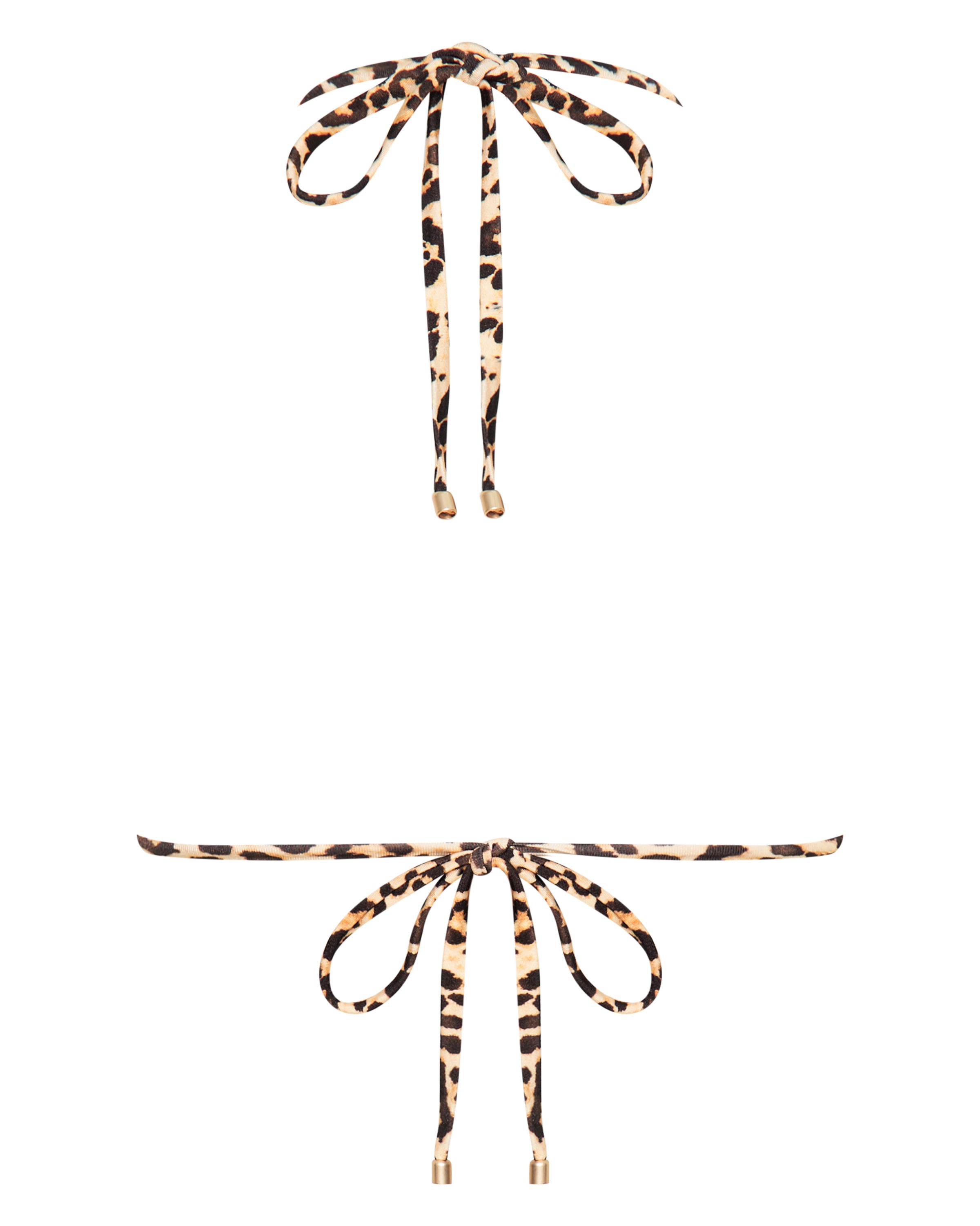 Eve Triangle Bikini Top - Leopard - White Sands