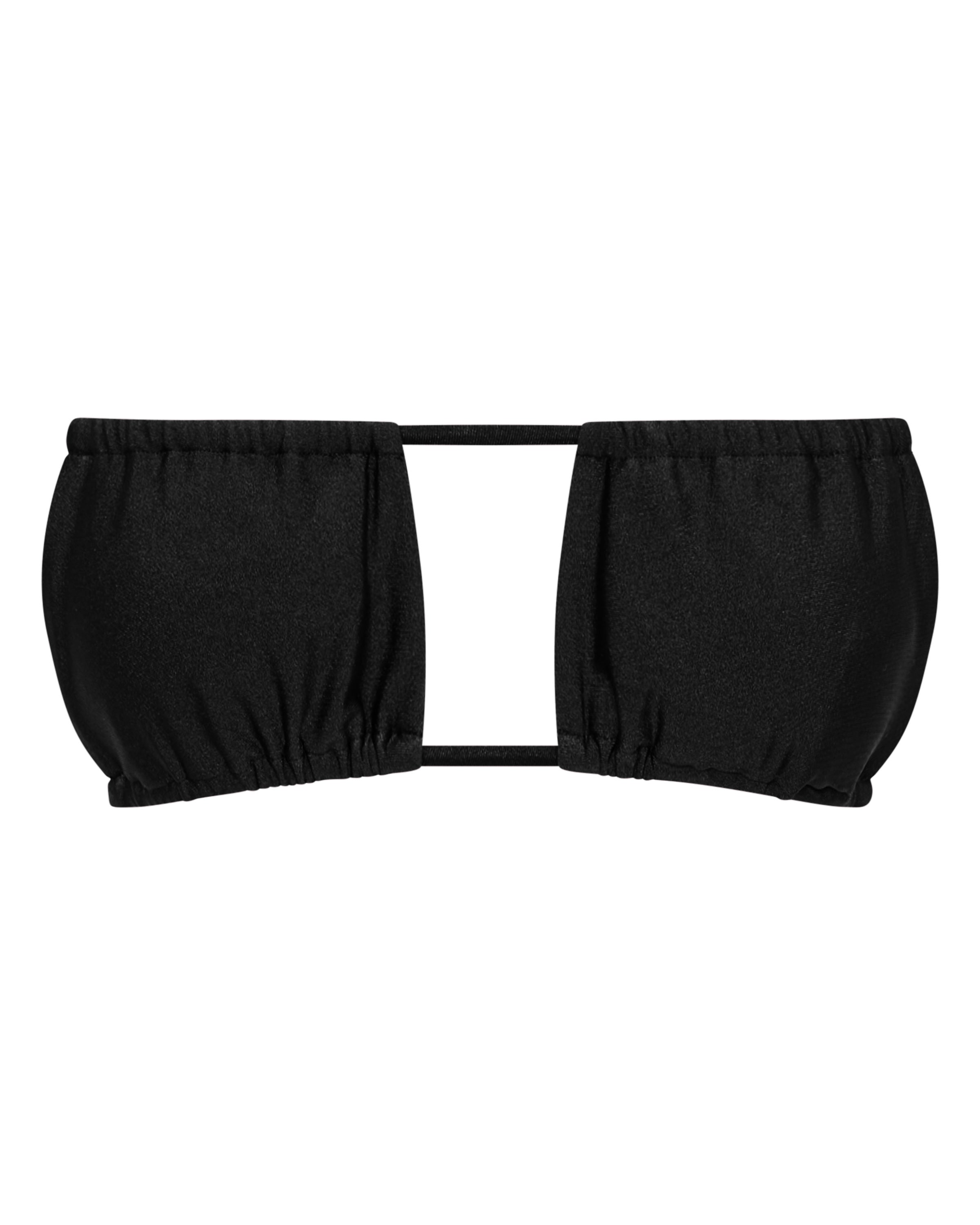 Noosa String Bikini Top - Black - White Sands