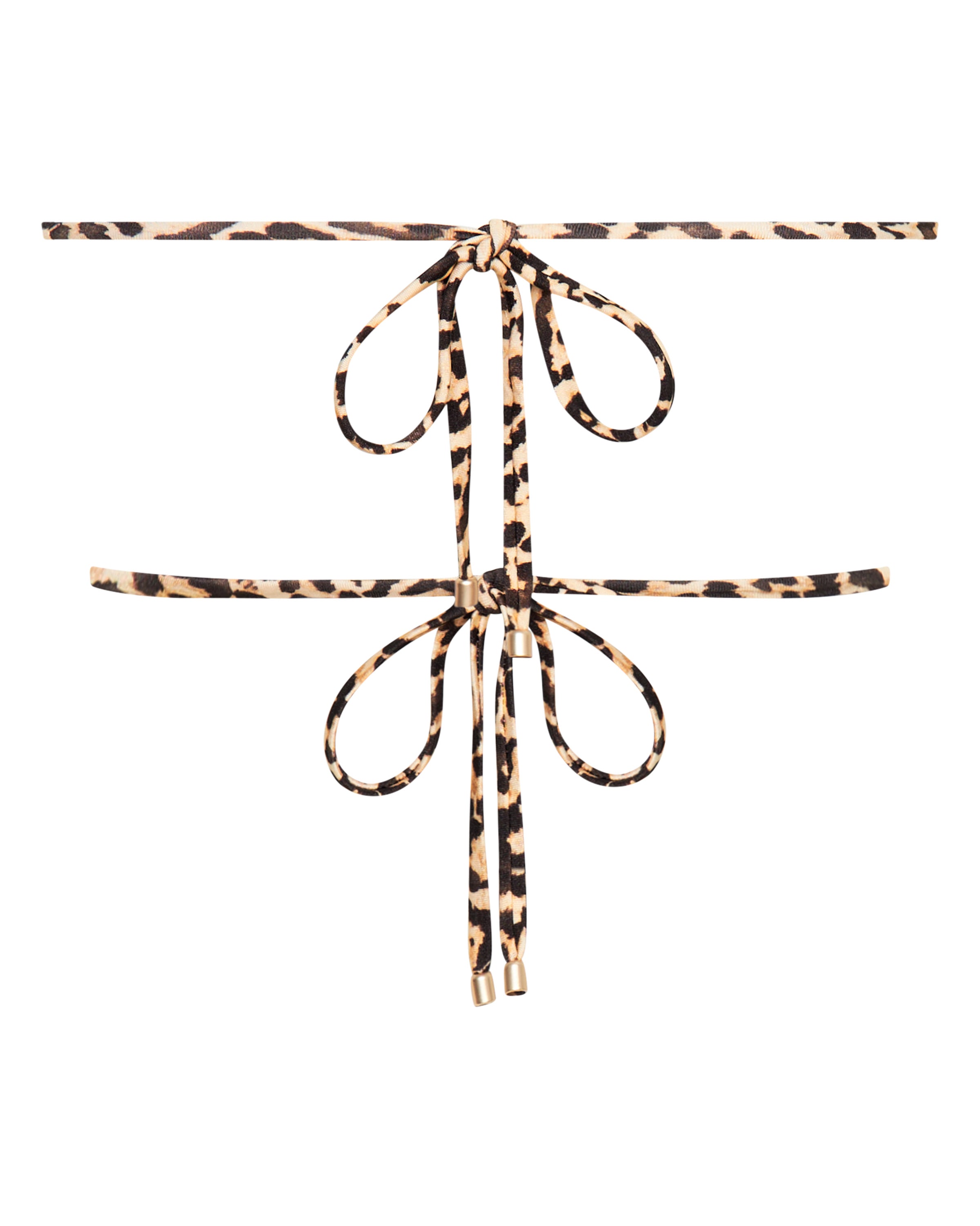 Noosa String Bikini Top - Leopard - White Sands