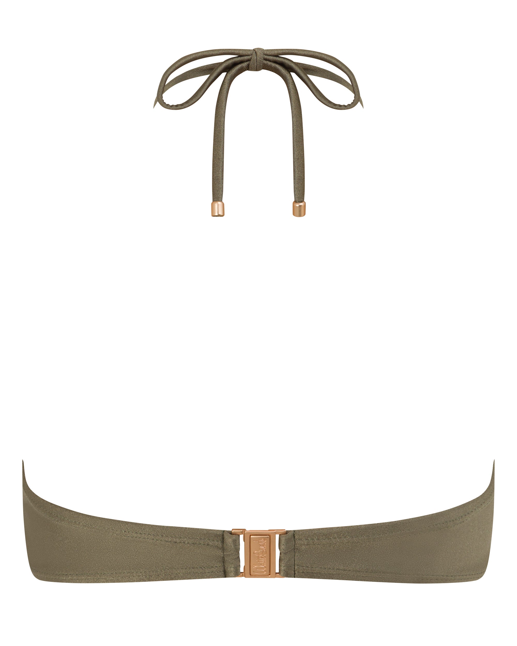 Mia Strapless Bandeau Bikini Top - Mangrove - White Sands