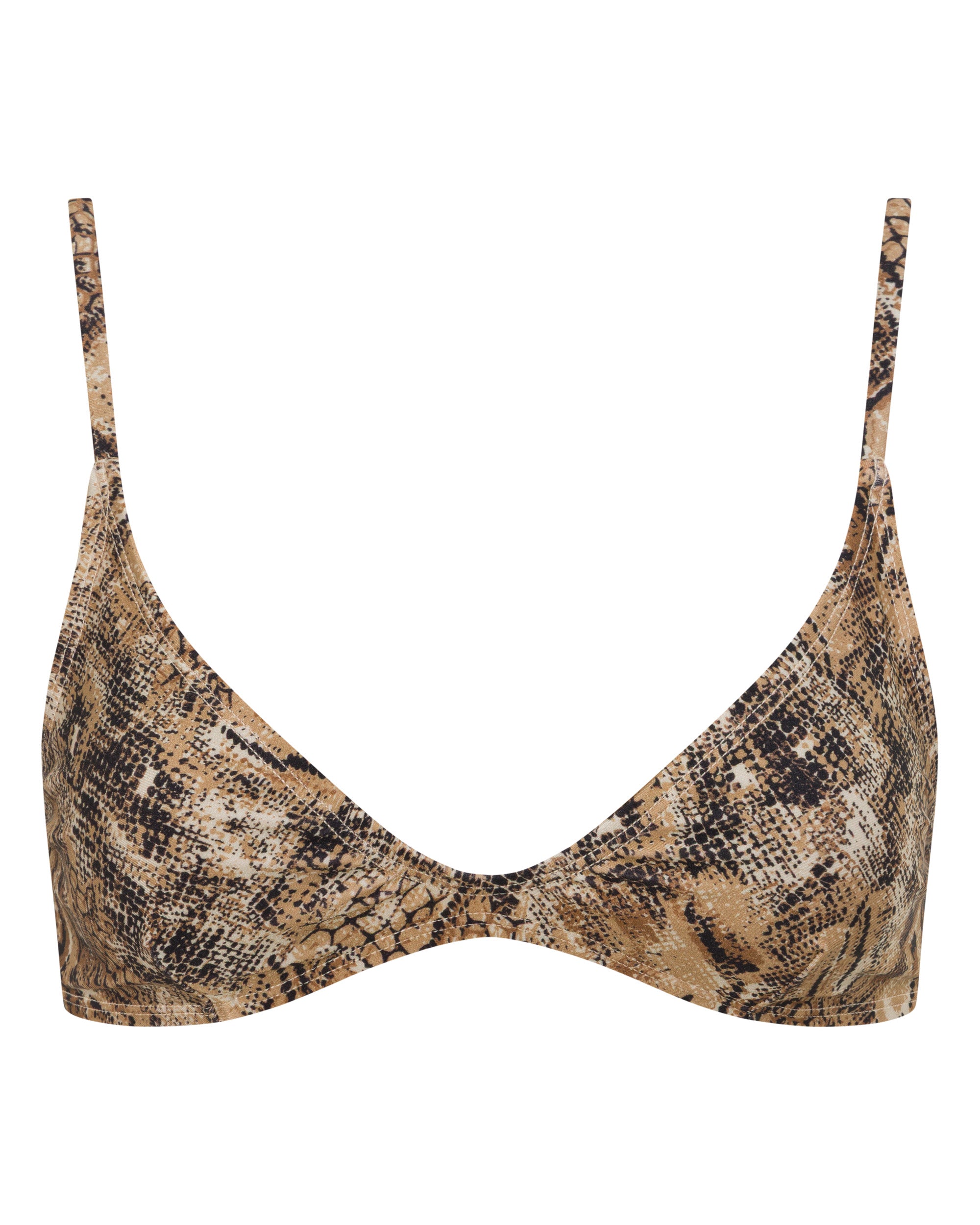 Lucy Scoop Bikini Top - Viper - White Sands