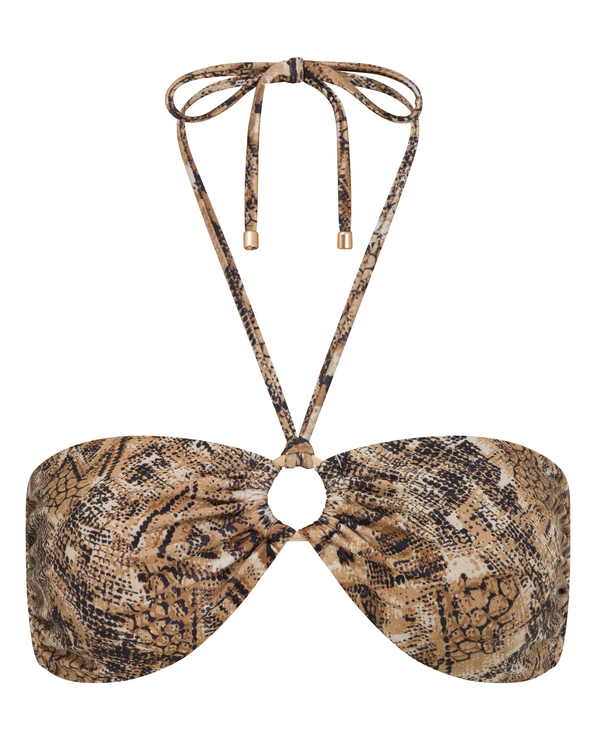 Mia Strapless Bandeau Bikini Top - Viper - White Sands